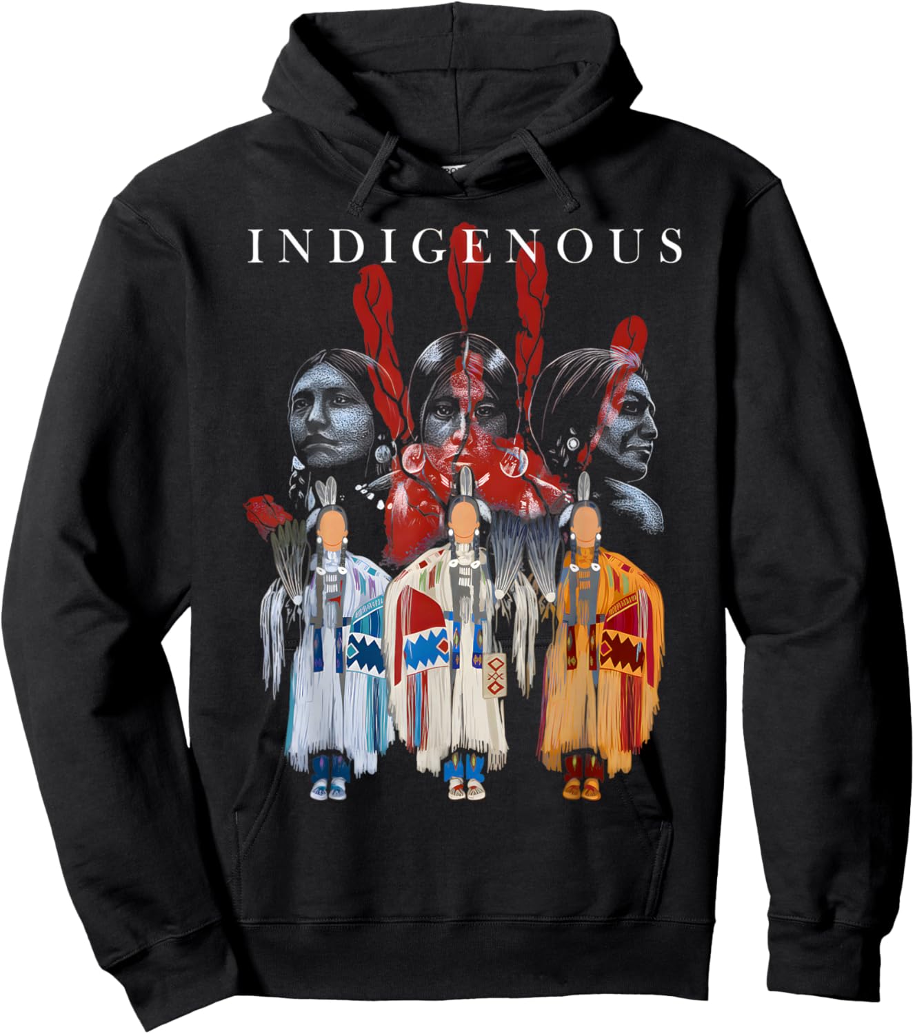 Indigenous Peoples Day Native American Heritage Men Women Hoodie - Hoodie | Black
