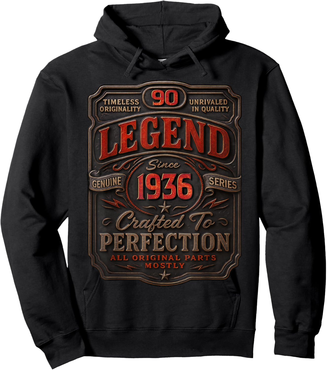 Vintage 1936 Limited Edition Shirt 90 Year Old 90th Birthday Hoodie - Hoodie | Black