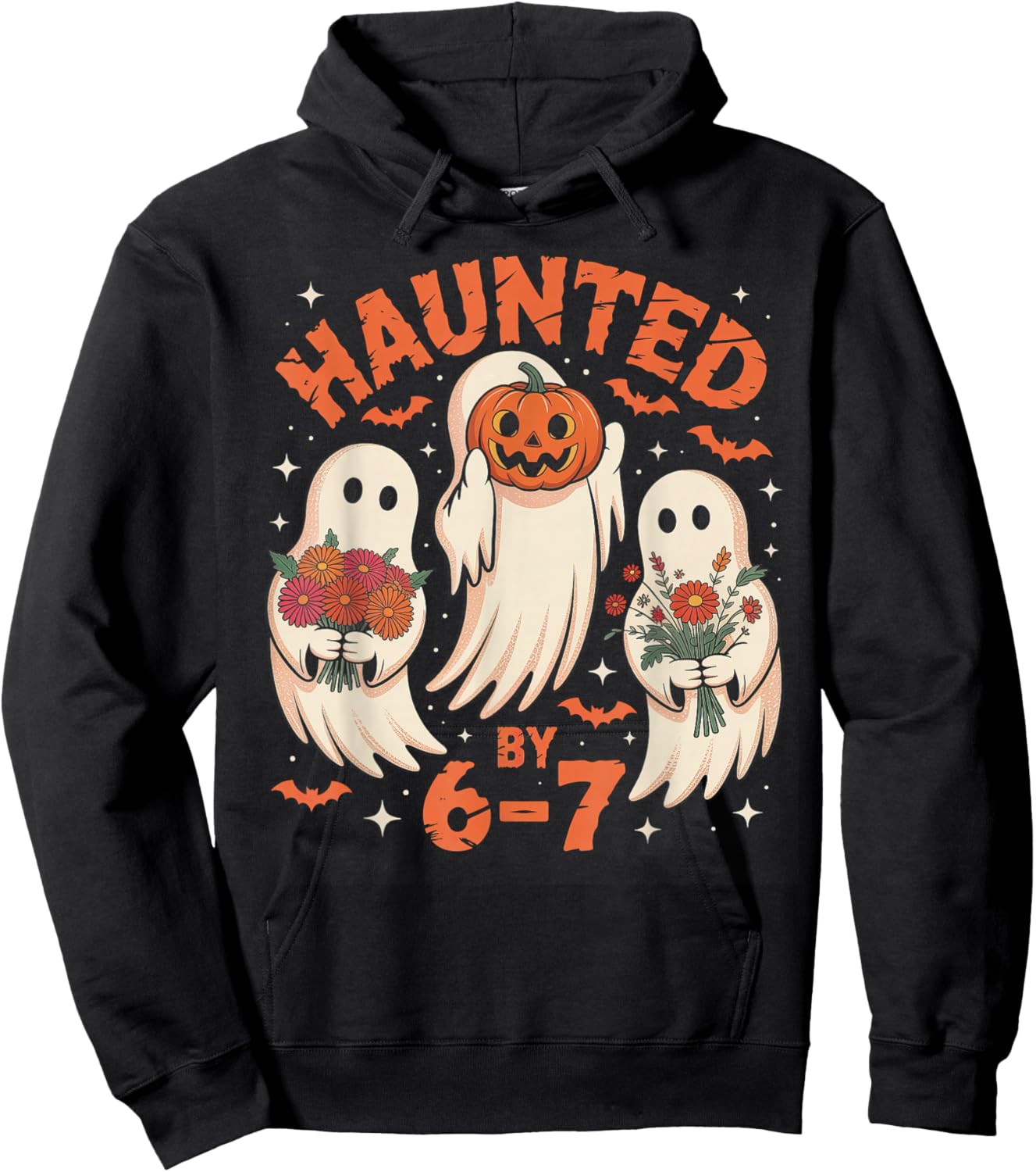67 Meme Halloween Haunted by 6 7 Six Seven Hoodie - Hoodie | Black