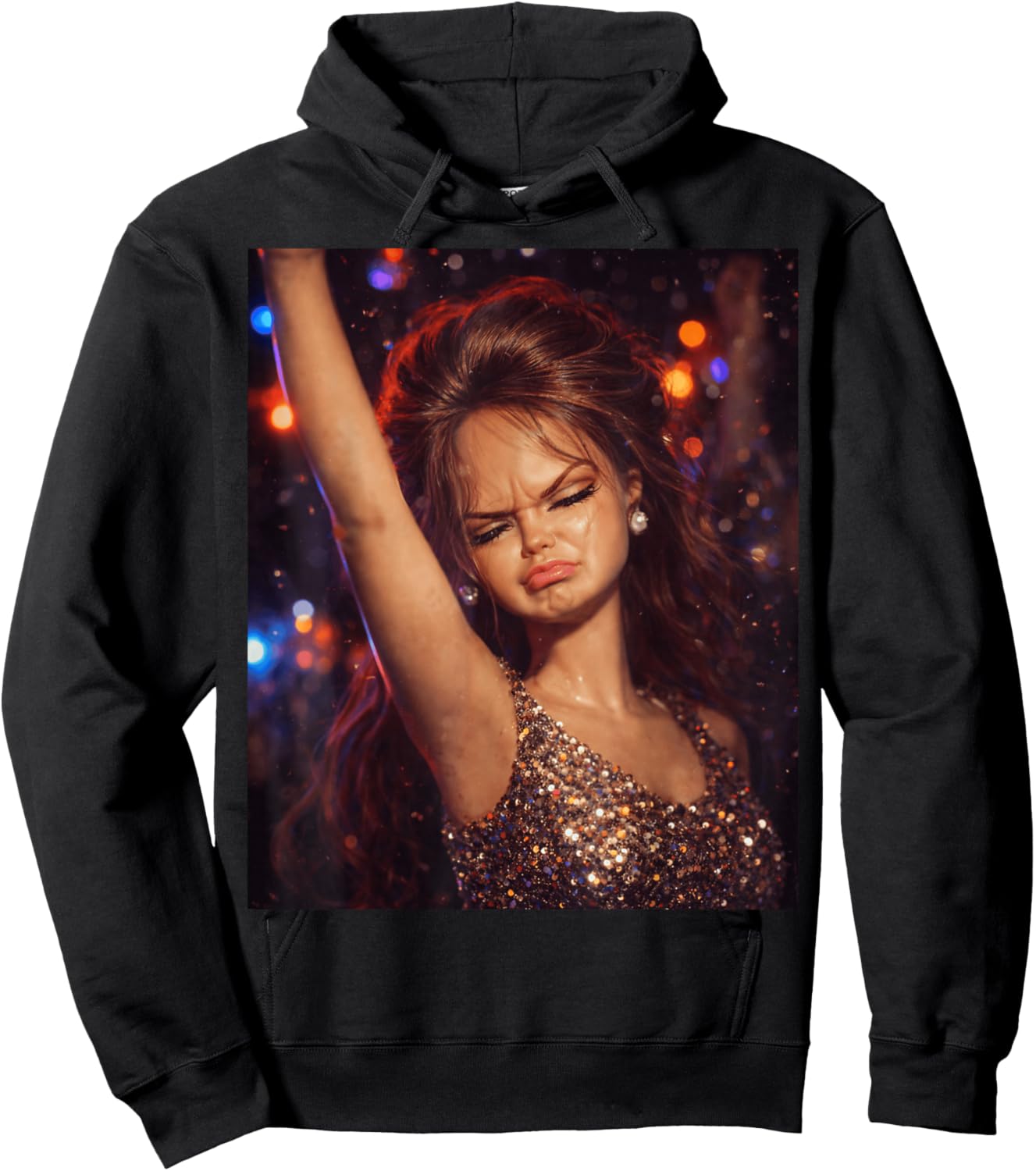 Funny Doll Face Party Meme Hoodie - Hoodie | Black