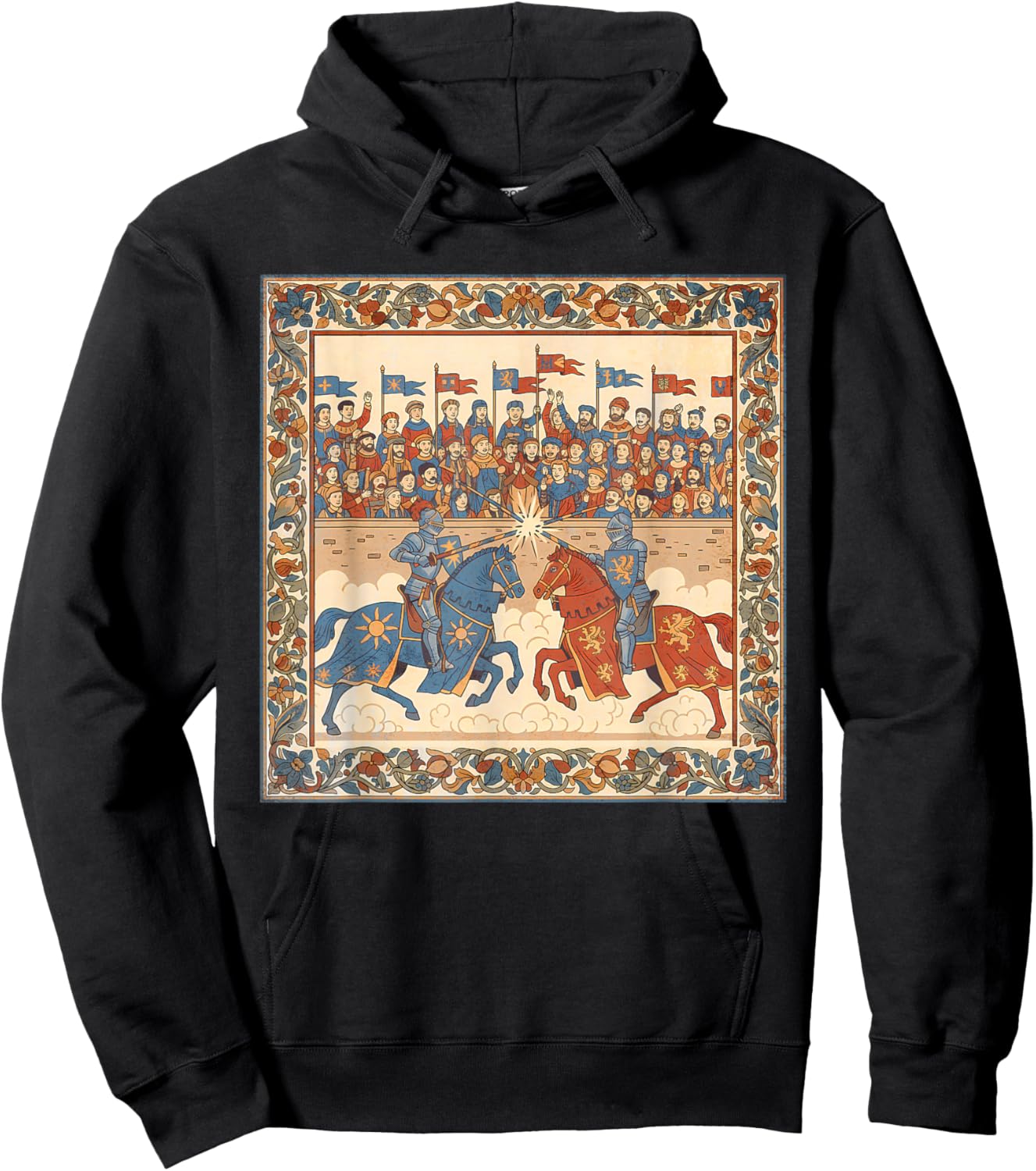 Castlecore Medieval Knight Jousting Renaissance Fair Hoodie - Hoodie | Black