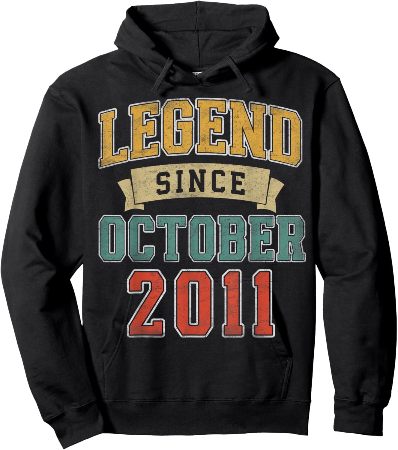 Legend October 2011 14th Birthday Boy Girl 14 Year Old Hoodie - Hoodie | Black