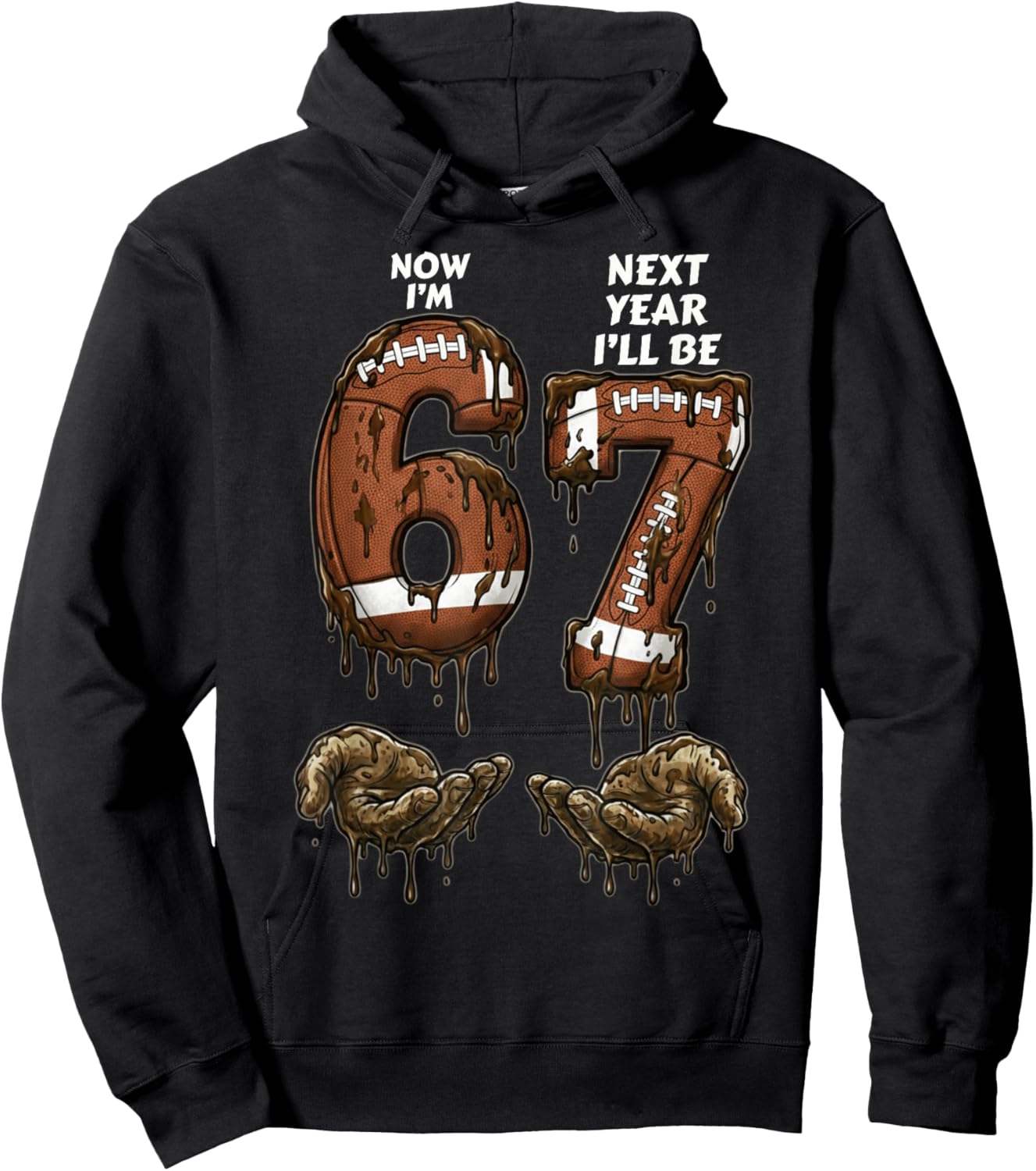 6th Birthday Boys Girls 6 7 Now I'm 6 Next Year I'll be 7 Hoodie - Hoodie | Black