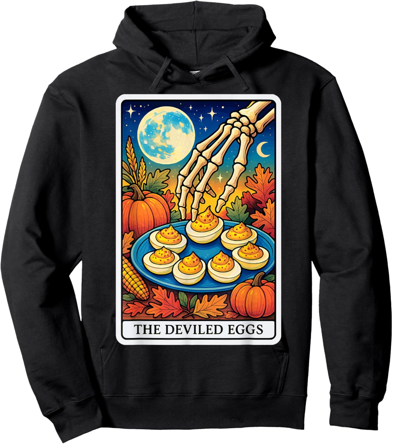 The Deviled Eggs Tarot Card Hoodie - Hoodie | Black