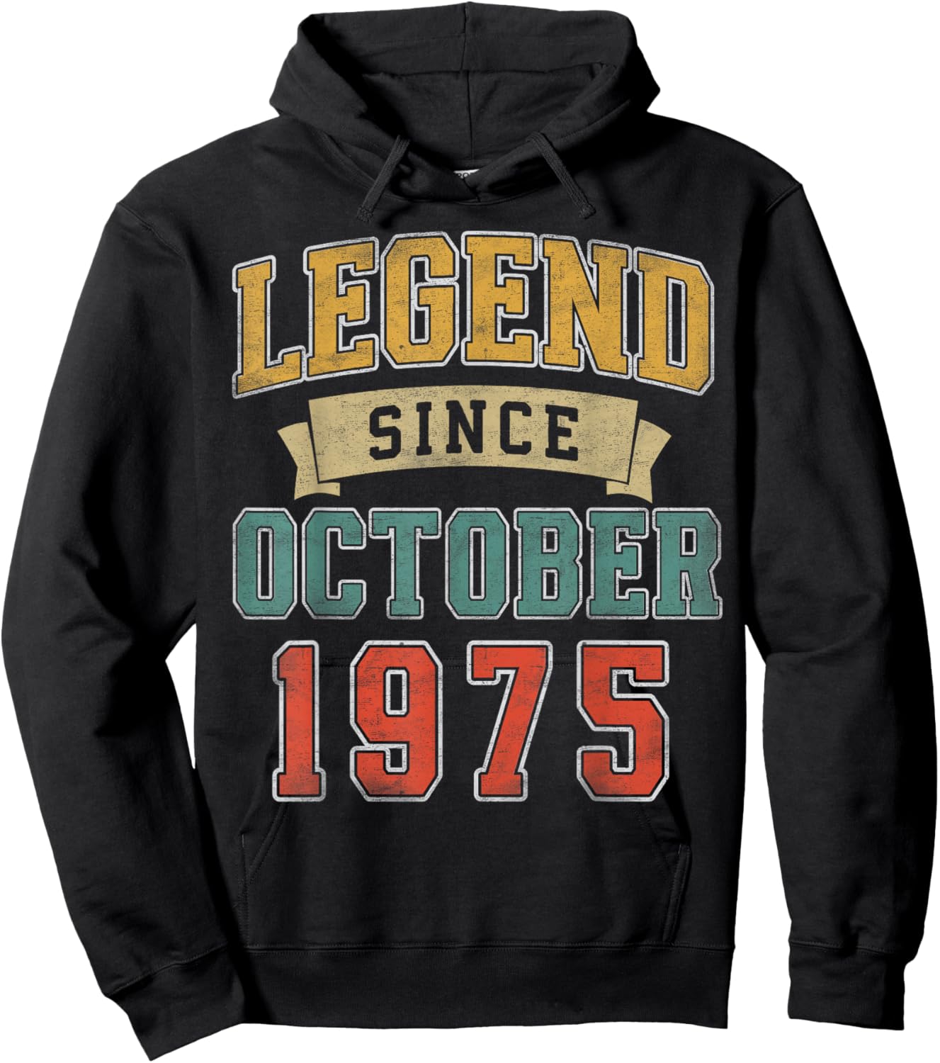 Legend October 1975 50th Birthday Men Women 50 Year Old Hoodie - Hoodie | Black