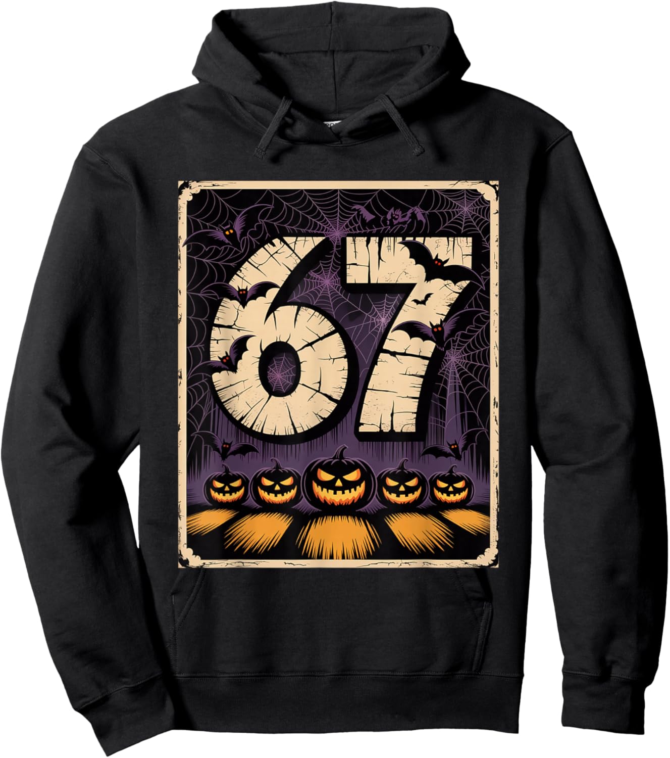 67 Meme Shirt, Six Seven Funny Halloween Design Hoodie - Hoodie | Black