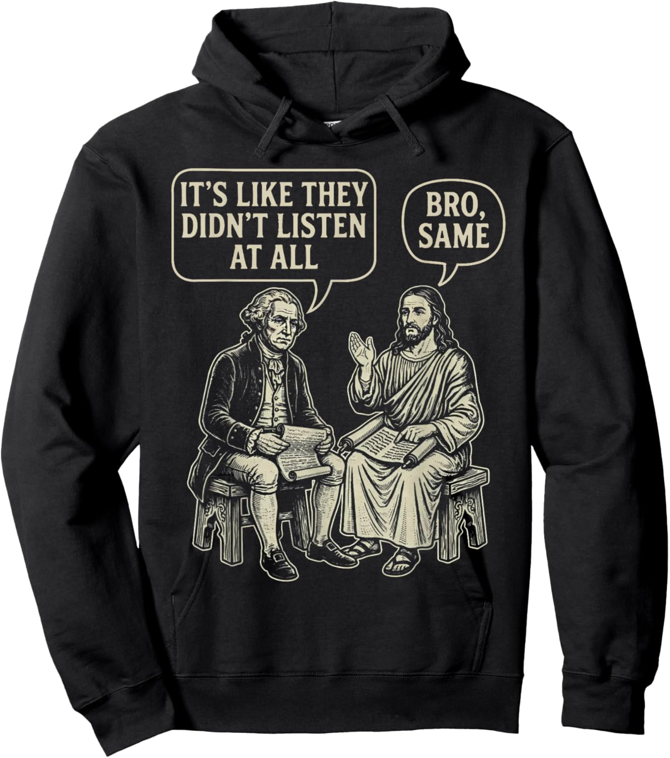 It's Like They Didn't Listen at All Funny Jesus Meme Hoodie - Hoodie | Black