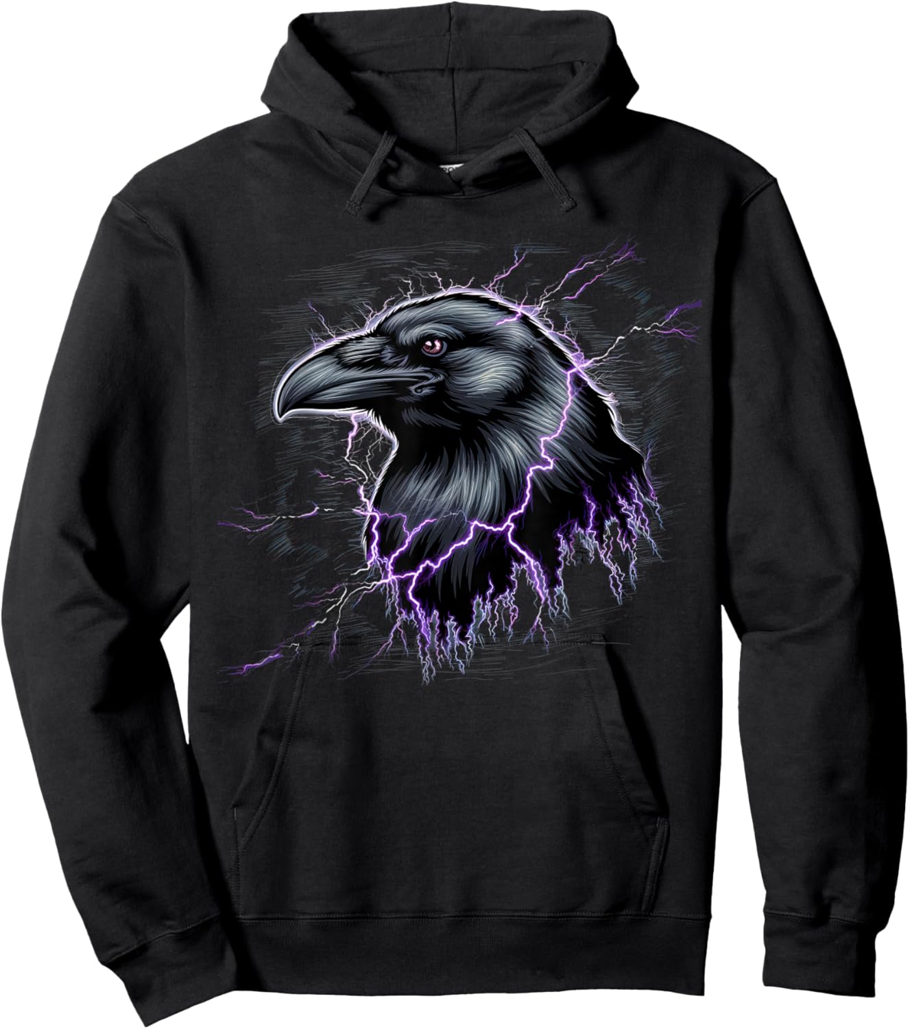 Raven Men Women Purple Animal School Sport Fan Hoodie - Hoodie | Black