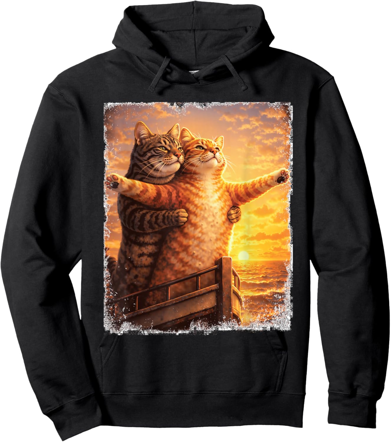 Titanic Cat Meme - Cat Lover Kitten Owner Kitty Hoodie - Hoodie | Black