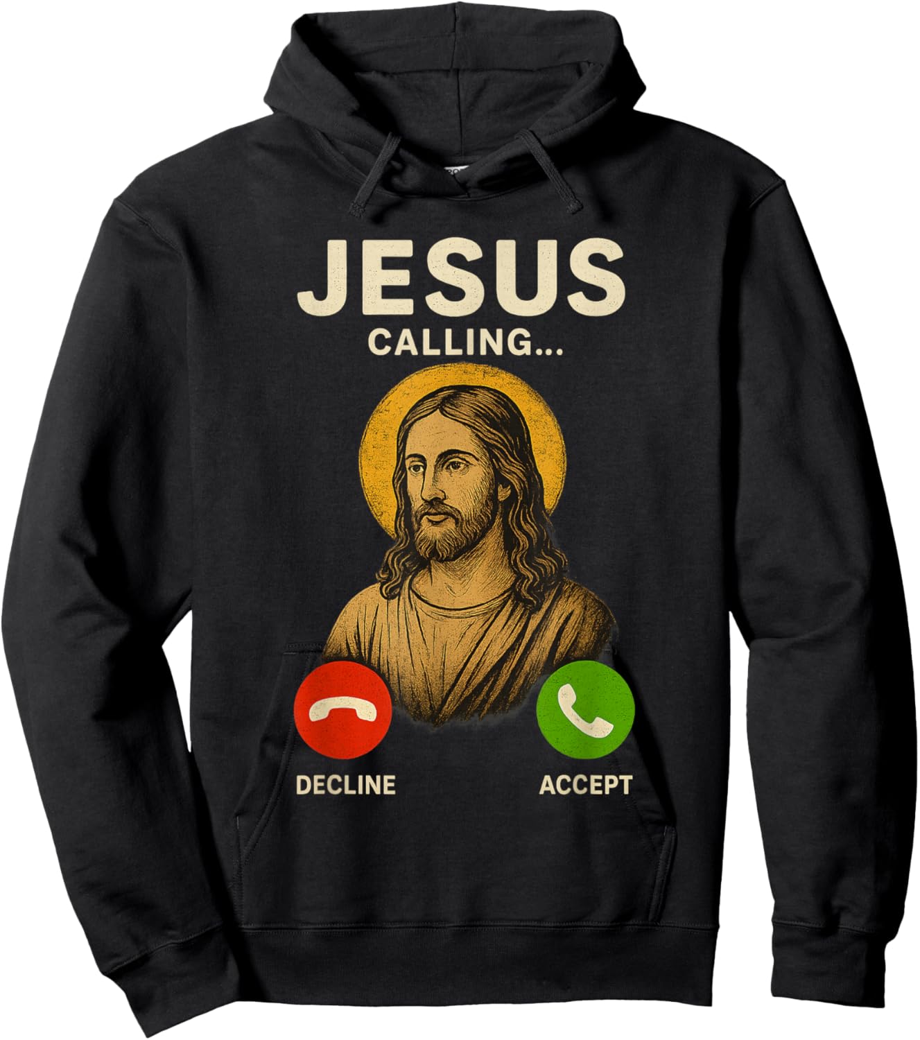 Jesus is Calling Christian Hoodie - Hoodie | Black