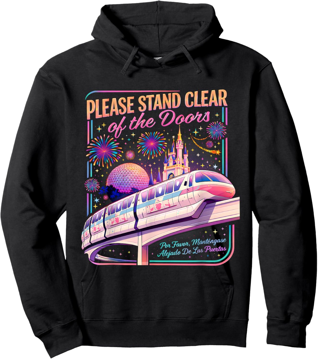 Please Stand Clear of The Doors Monorail Art Hoodie - Hoodie | Black