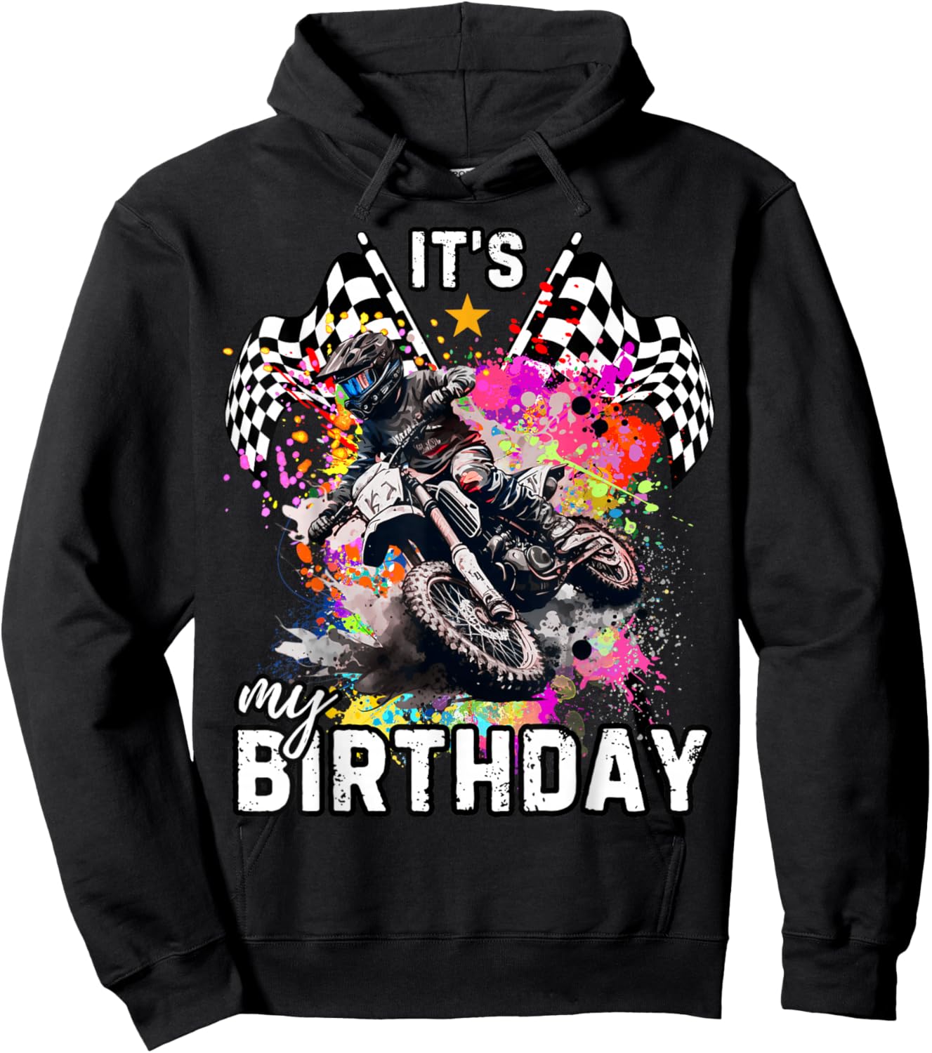 It's My Motocross Birthday Hoodie - Hoodie | Black