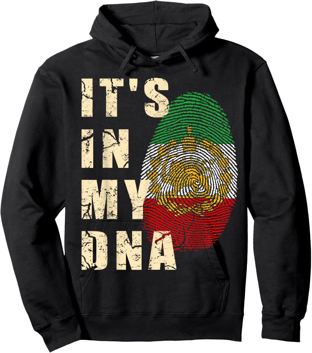 Iran Lion Sun Flag,Iran,Persian,Shir o Khorshid Hoodie - Hoodie | Black