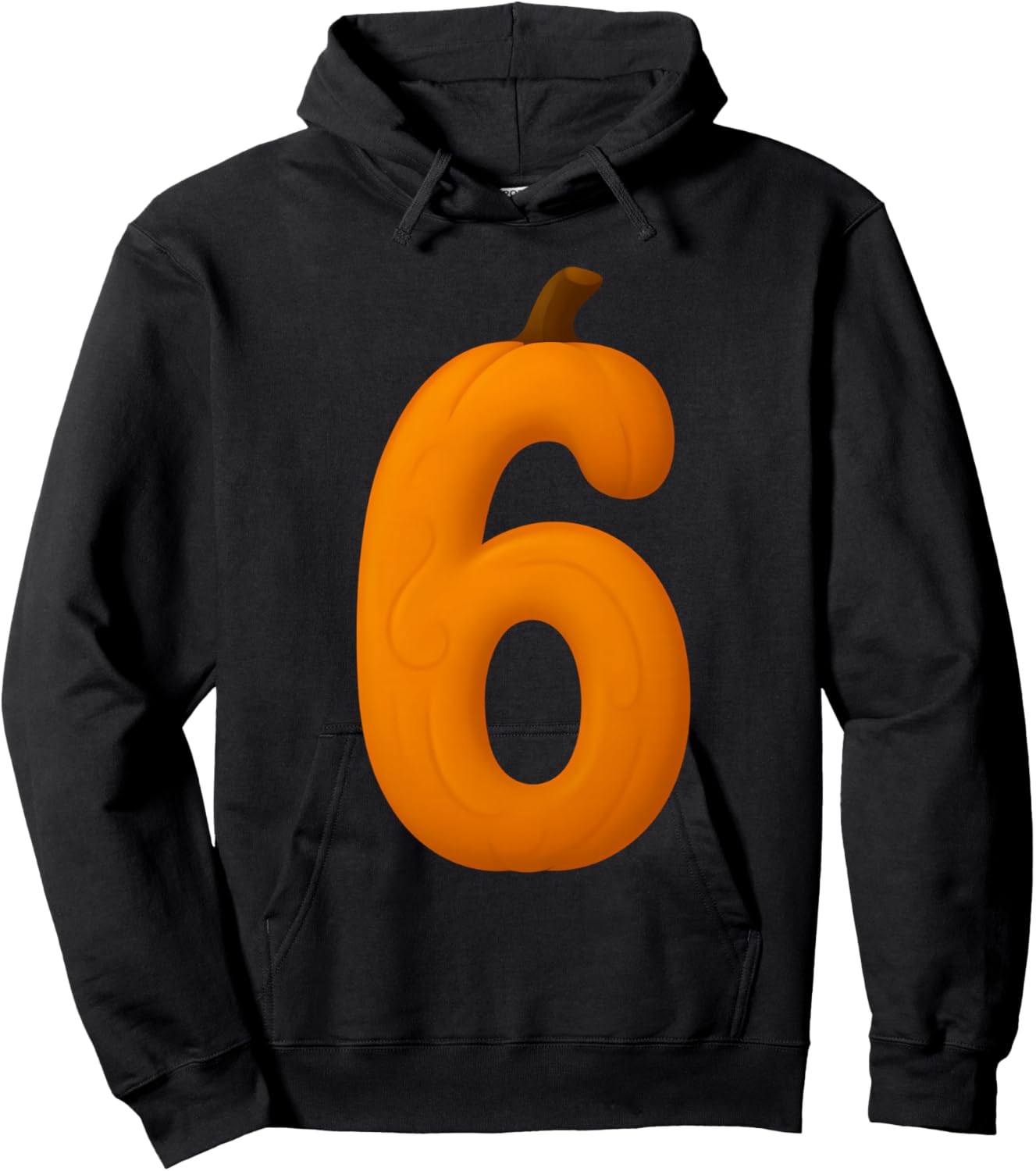 6 Number Six Seven Fall Pumpkin Halloween Funny Matching Hoodie - Hoodie | Black