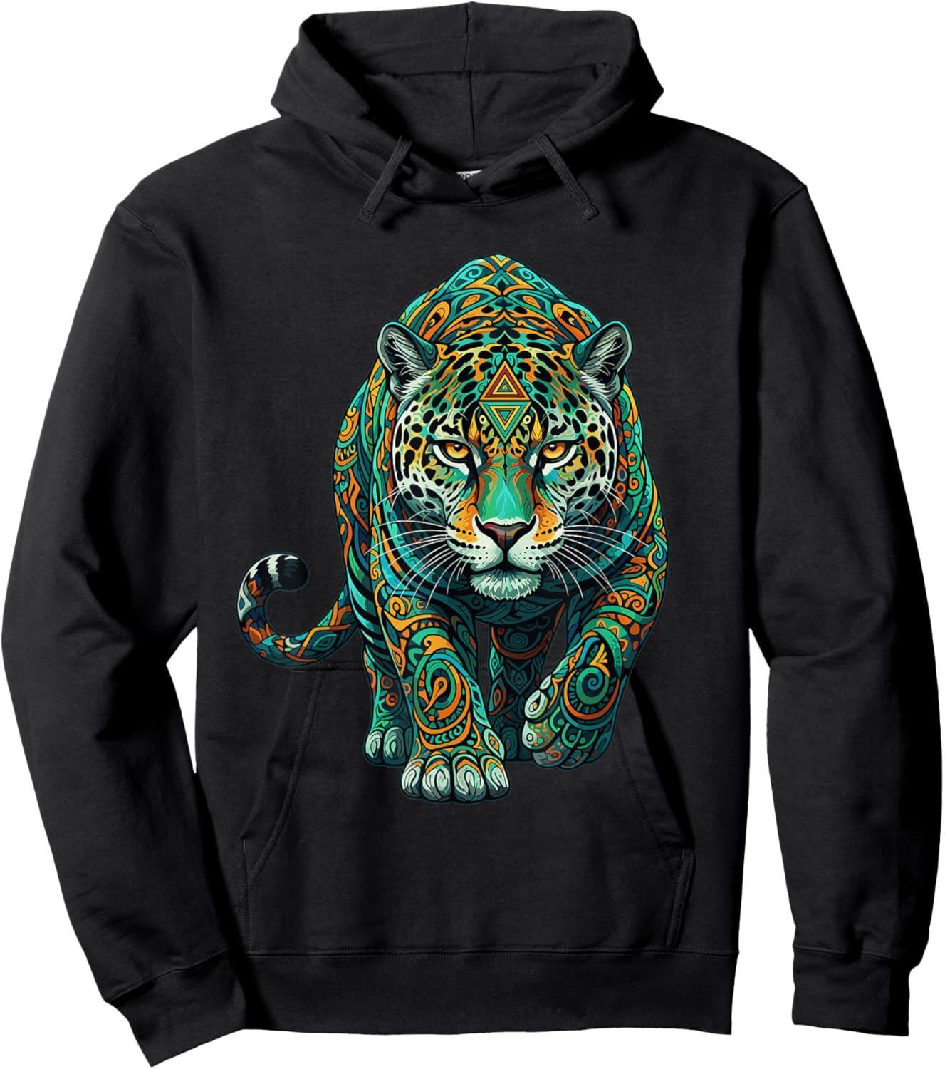 Mandala Spiritual Jaguar Zen Art Mindfulness Wisdom Yoga Hoodie - Hoodie | Black