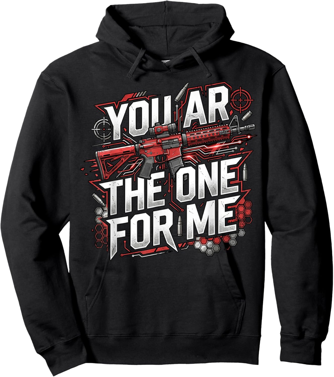 Funny Couple Matching Valentine You Ar The One for Me Hoodie - Hoodie | Black