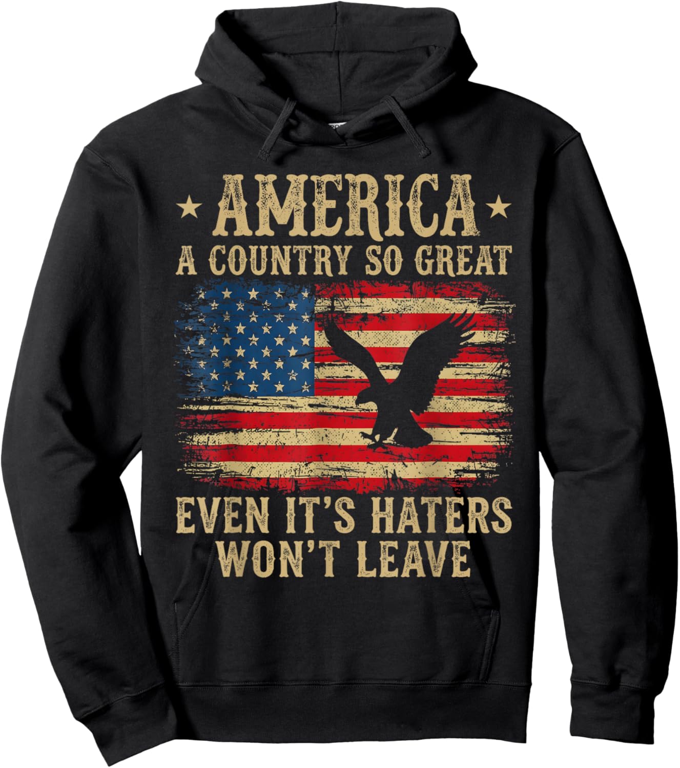 America A Country So Great Even It's Haters Won't Leave Hoodie - Hoodie | Black