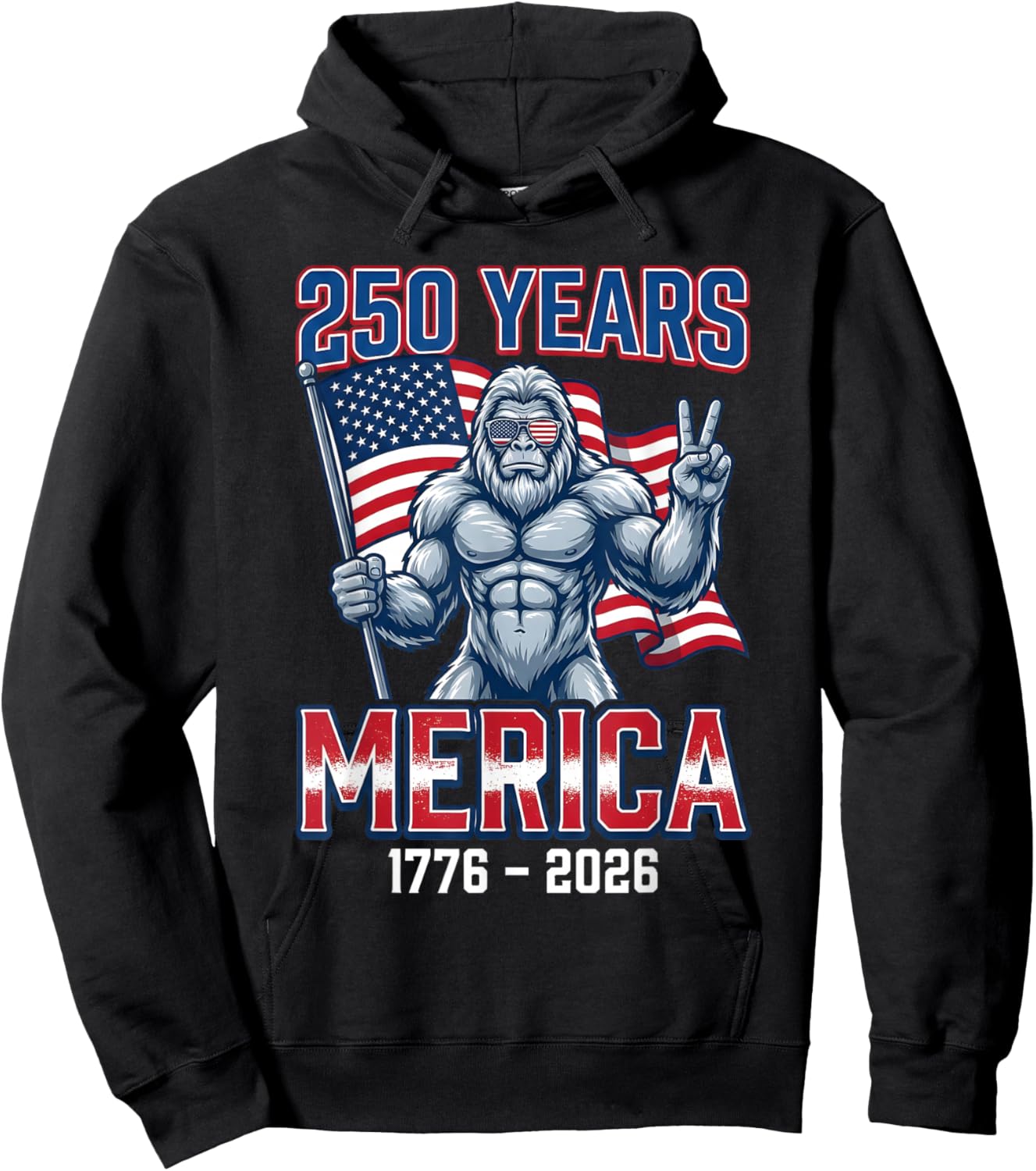 250 Years American 1776-2026 250th Birthday 250 USA Hoodie - Hoodie | Black