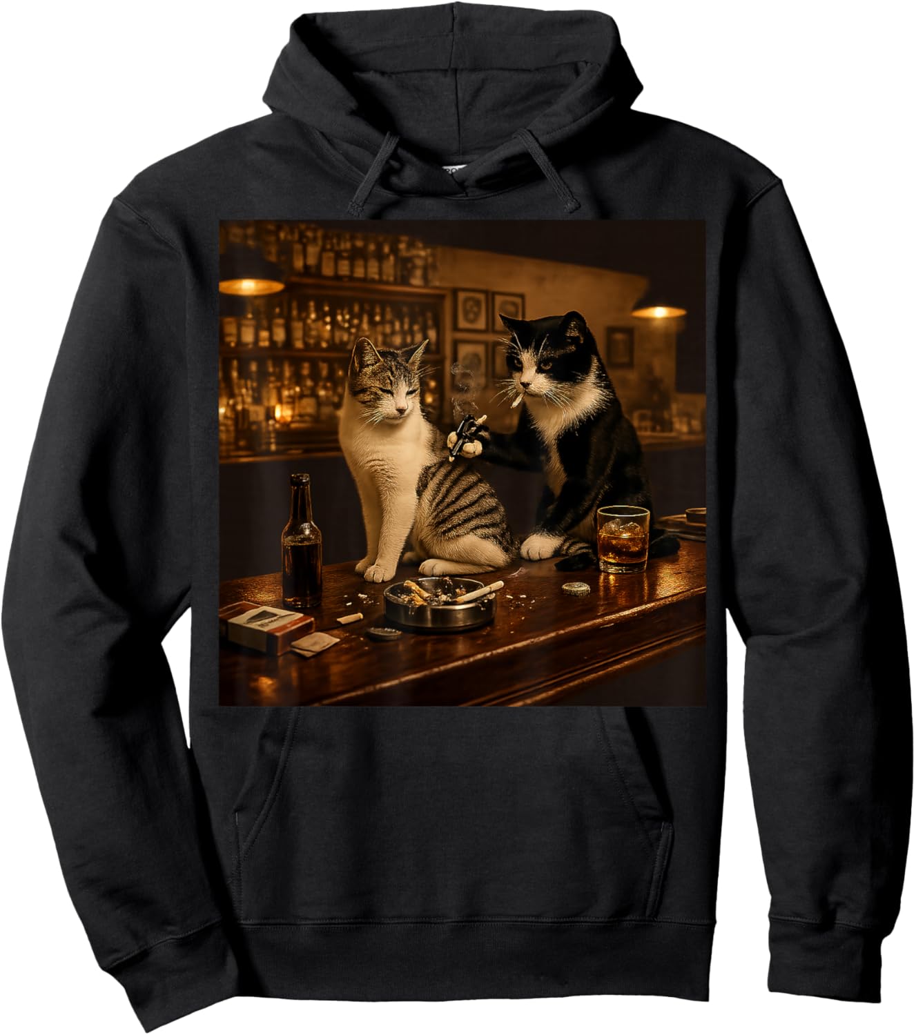 Vintage Cat Tattoo Inked Kitten Artist Gifts Women Hoodie - Hoodie | Black