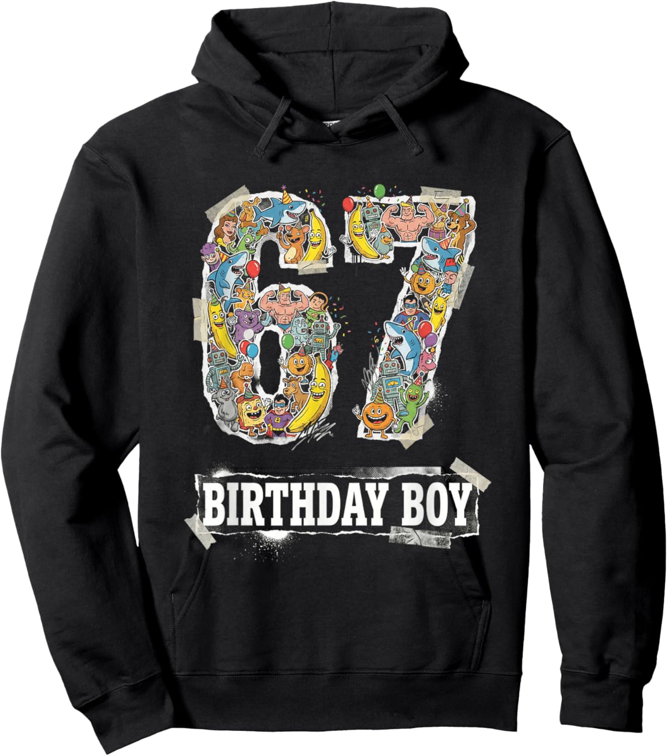 Gen Alpha Brain Rot Meme Hoodie - Hoodie | Black