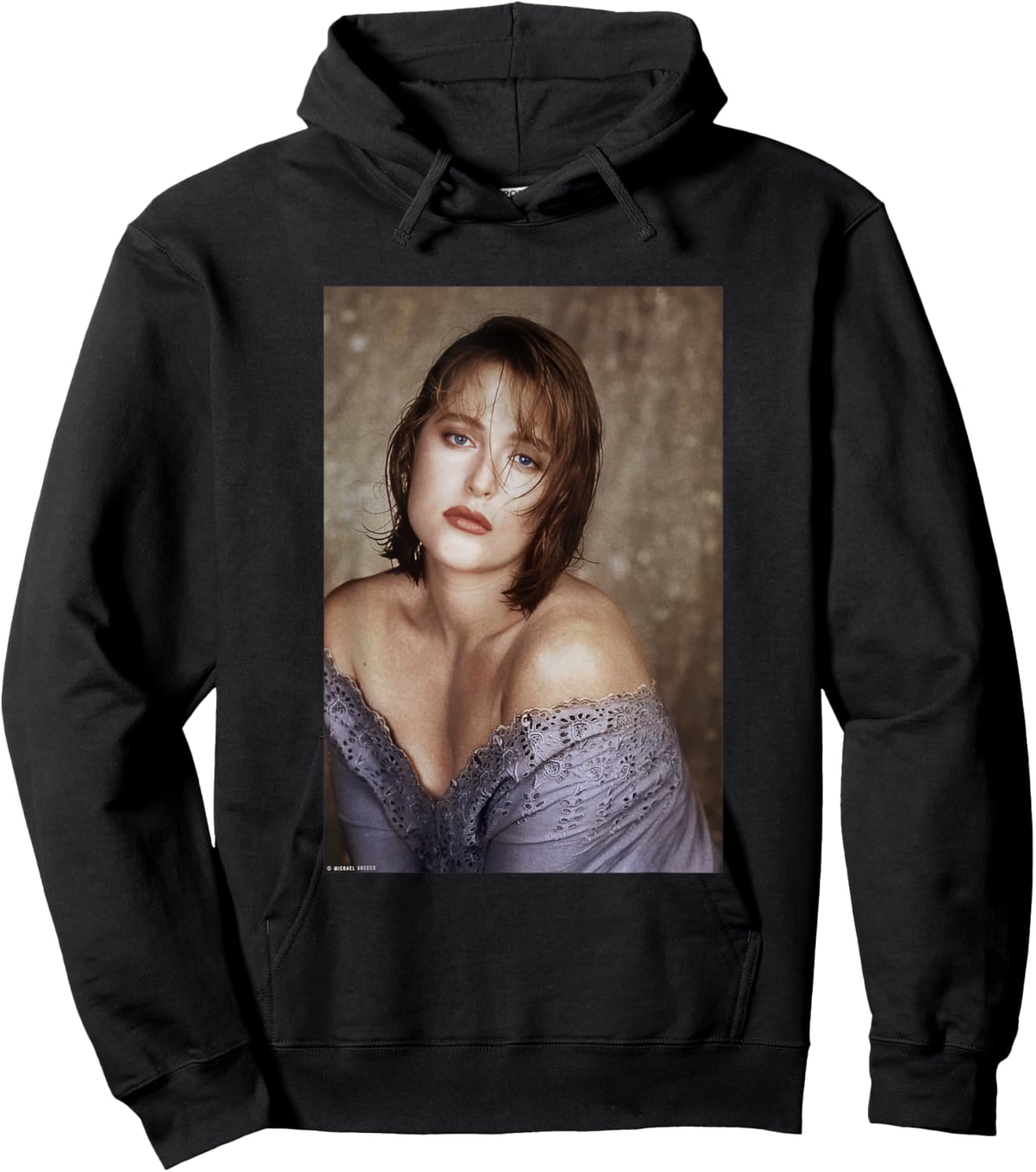 Gillian Anderson Dana Scully The X Files by Michael Grecco Hoodie - Hoodie | Black
