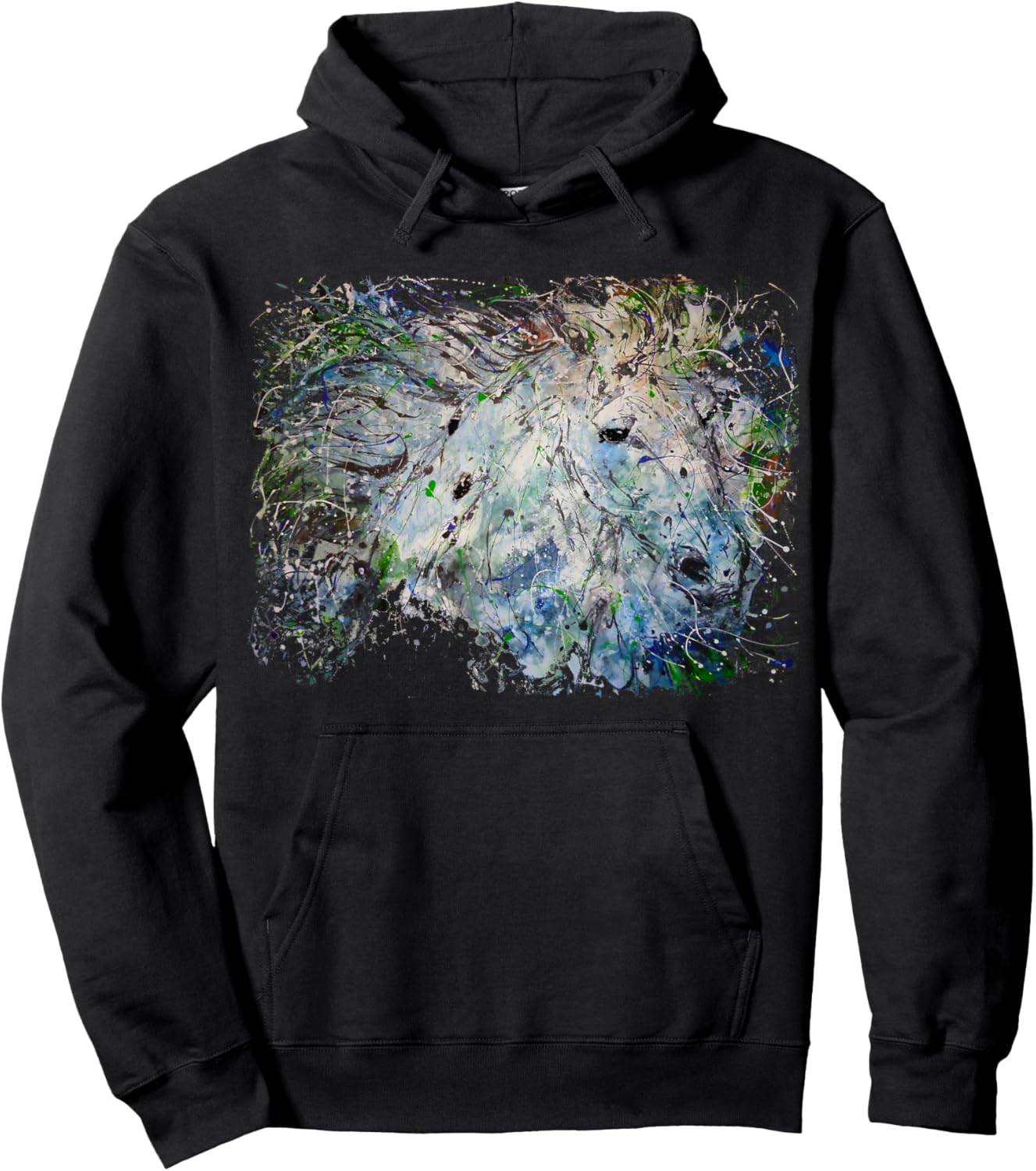 Sur Splash Horse Hoodie - Hoodie | Black