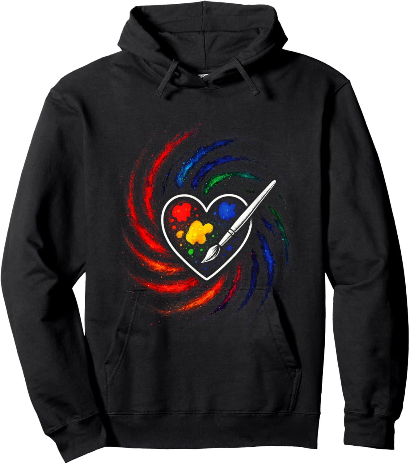 Heart Palette - Funny Painter Art Painting Hoodie - Hoodie | Black