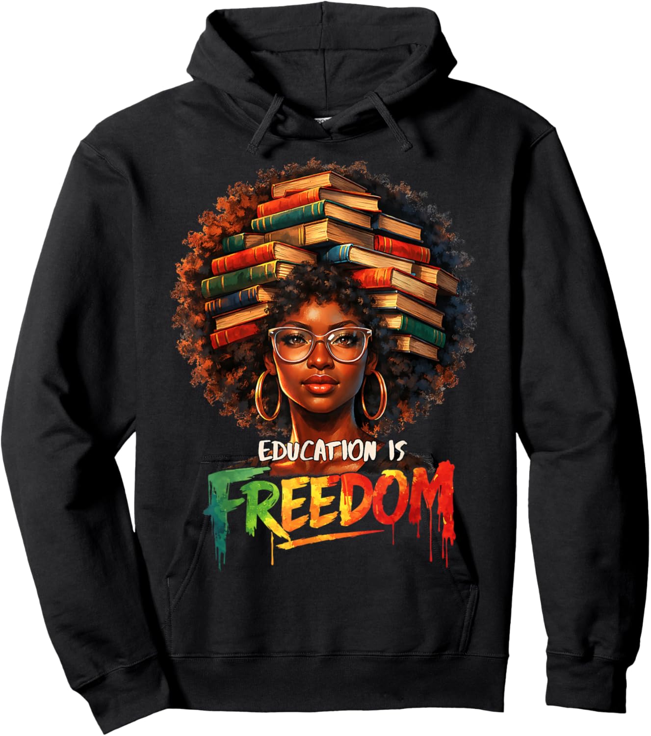 Education is Freedom Black Teacher Books Black History Month Hoodie - Hoodie | Black