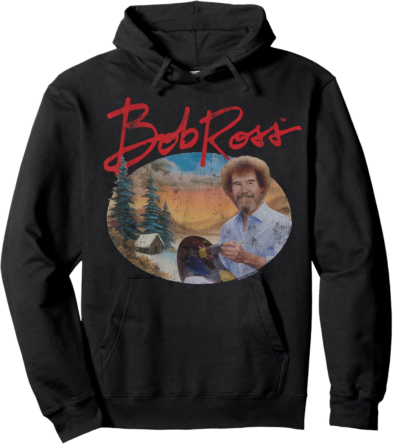 Bob Ross A Warm Winter Hoodie - Hoodie | Black