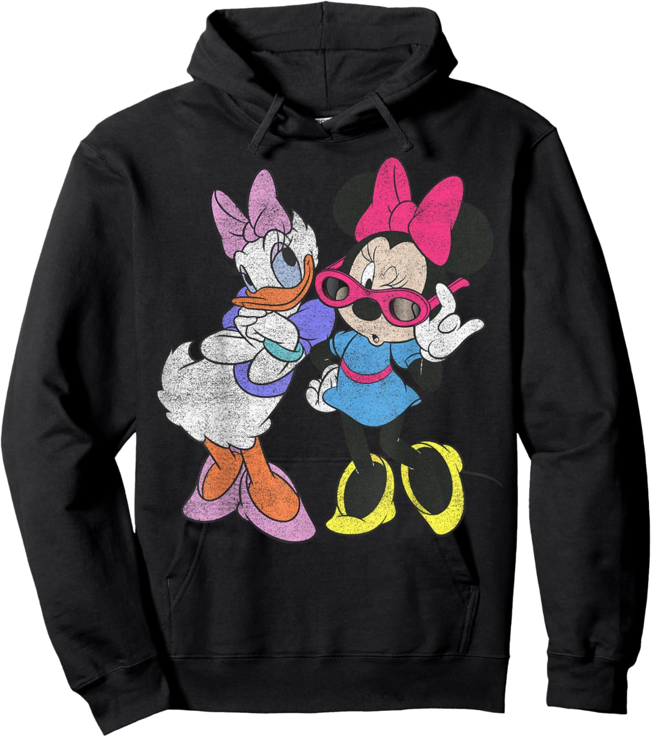 Disney Mickey and Friends Daisy & Minnie Vintage Fashion Hoodie - Hoodie | Black