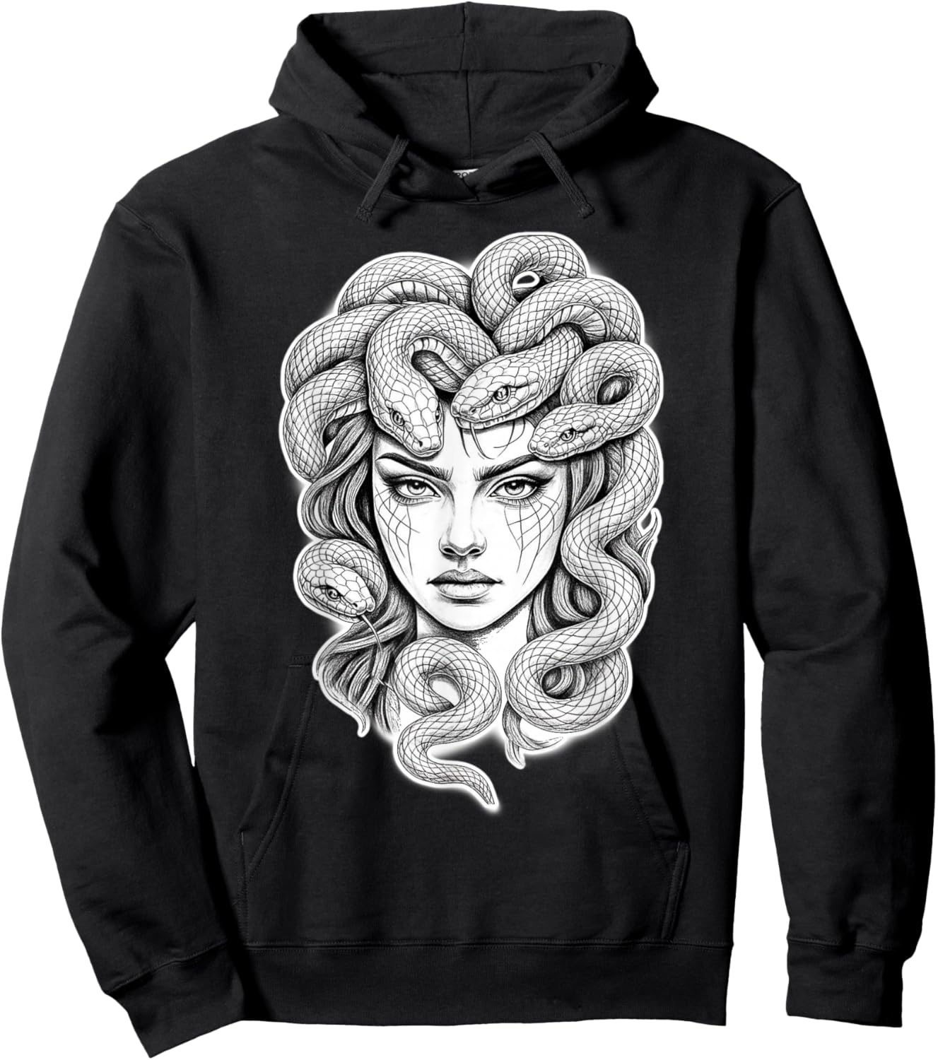 Medusa Goddess Snake Hoodie - Hoodie | Black