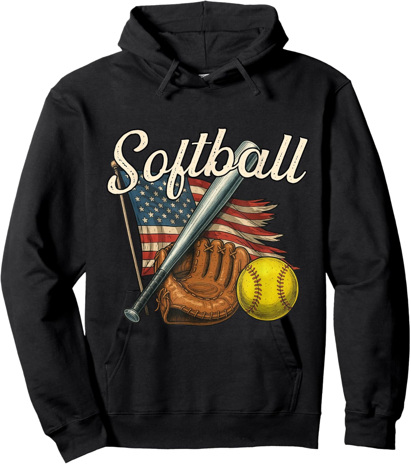 Softball - Softball Lover Softball Player Softballer Hoodie - Hoodie | Black