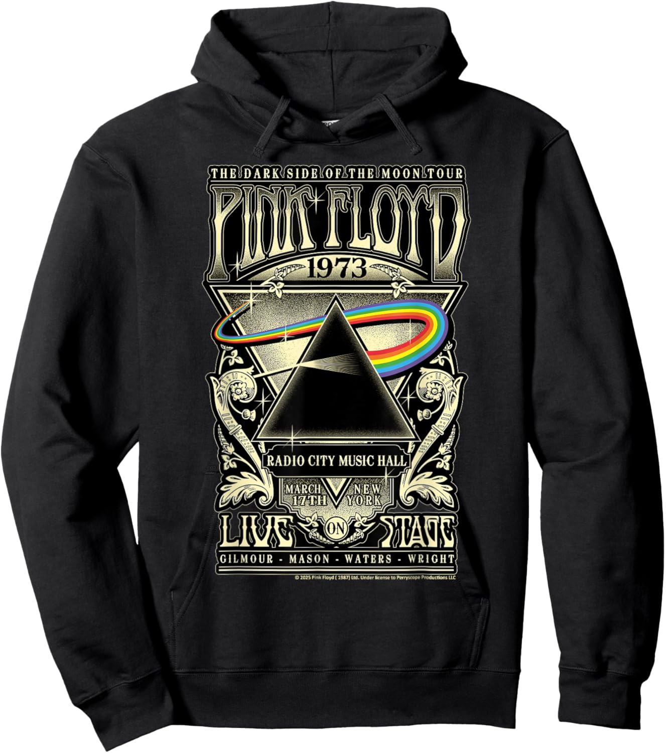 Pink Floyd 1973 Dark Side of The Moon Tour Hoodie - Hoodie | Black