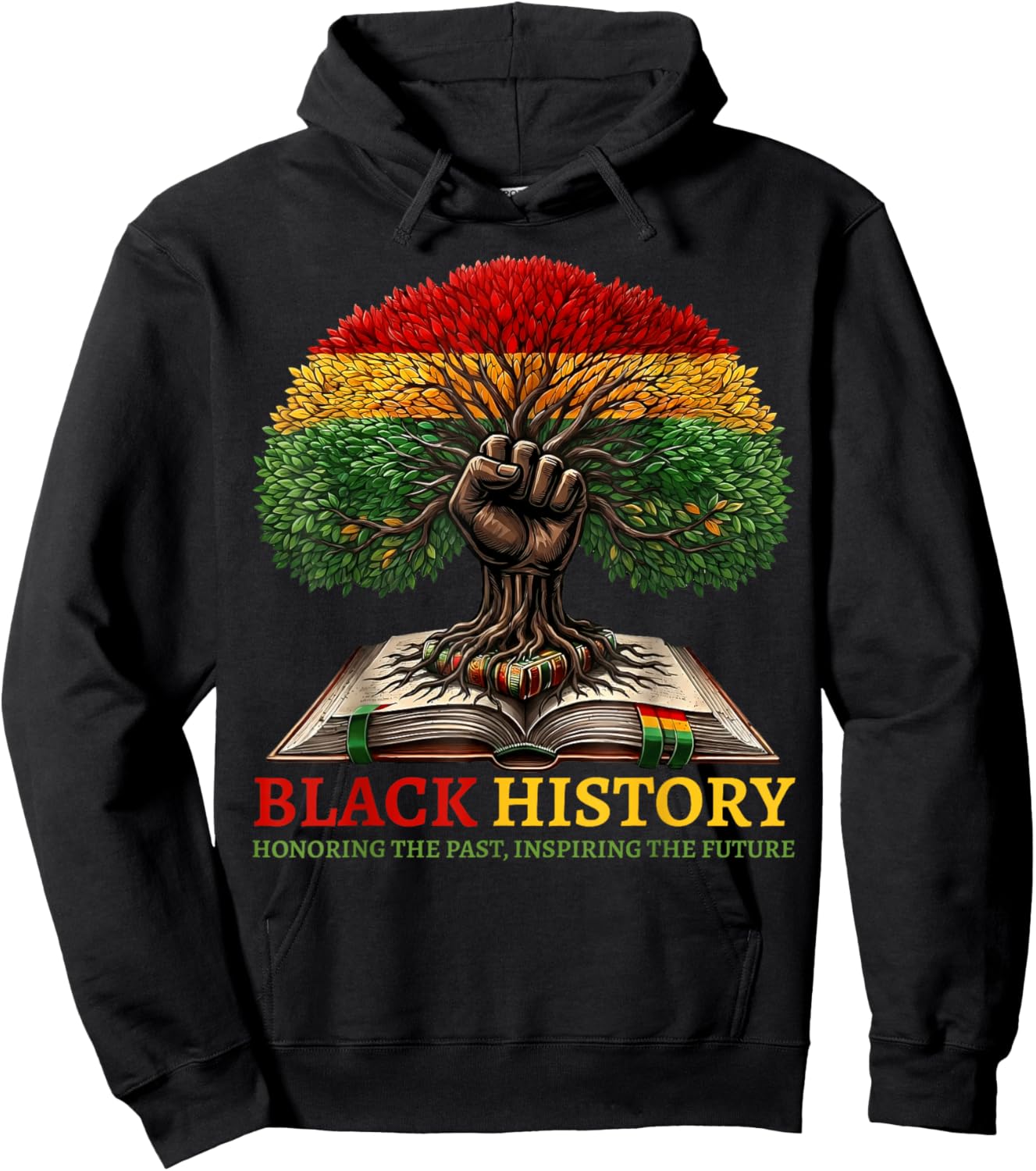 Honoring Past Inspiring Future Black History Month Men Women Hoodie - Hoodie | Black