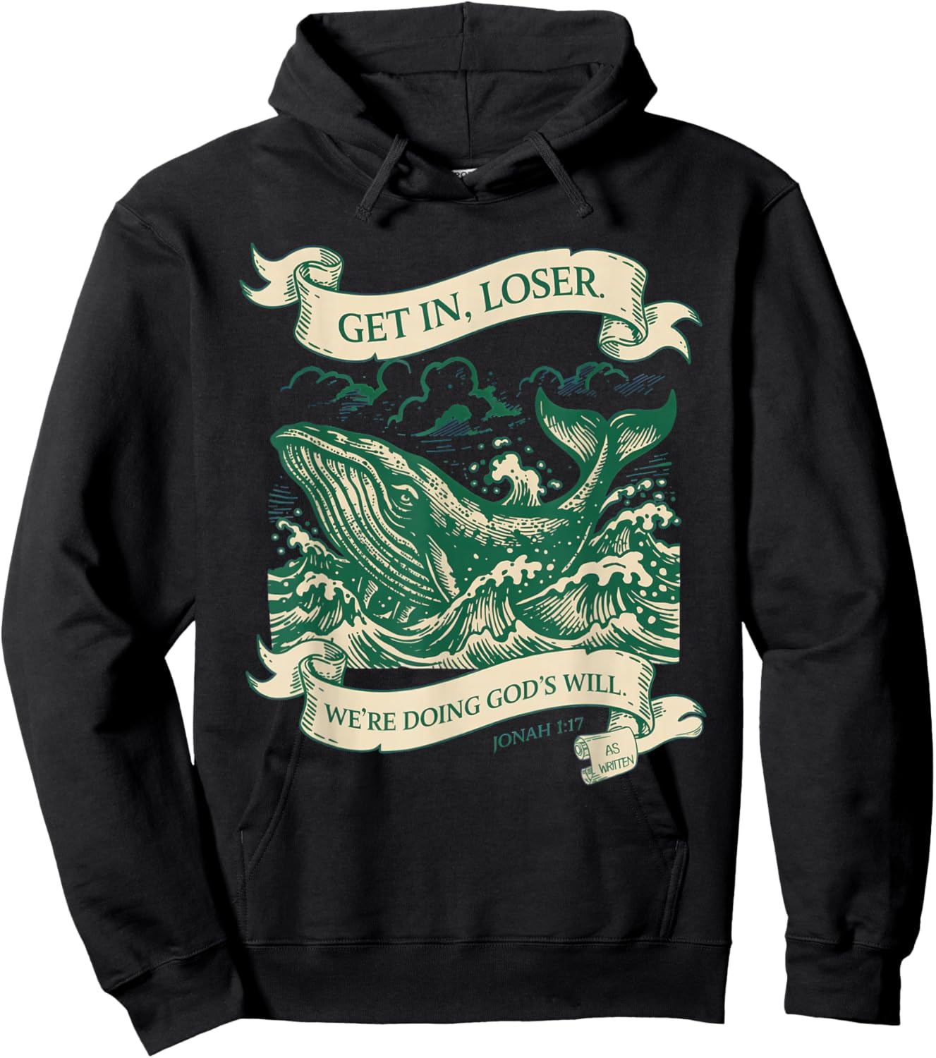 Get in Loser We're Doing God's Will - Medieval Woodcut Hoodie - Hoodie | Black