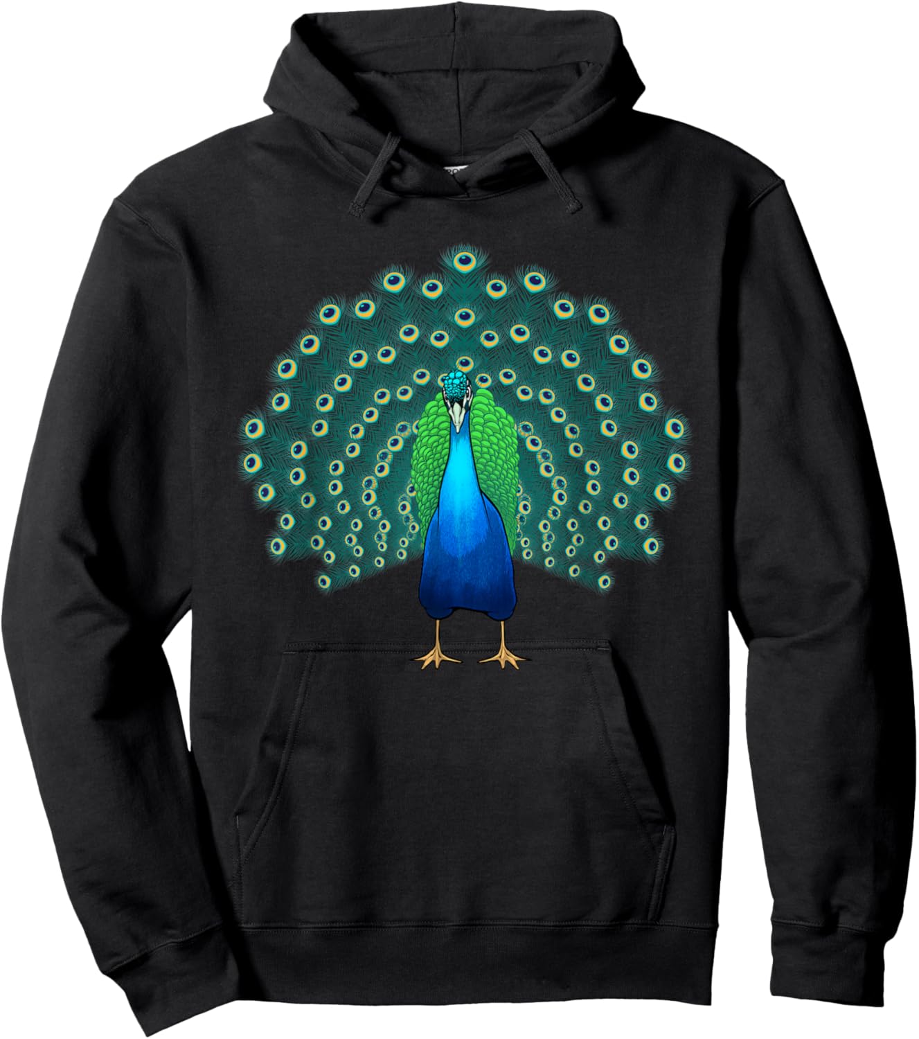Cool Peacock Art Women Peacock Feather Peacock Lover Hoodie - Hoodie | Black