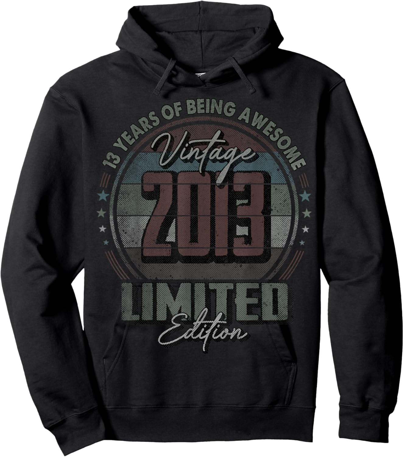 Vintage 2013 Limited Edition Shirt 13 Year Old 13th Birthday Hoodie - Hoodie | Black