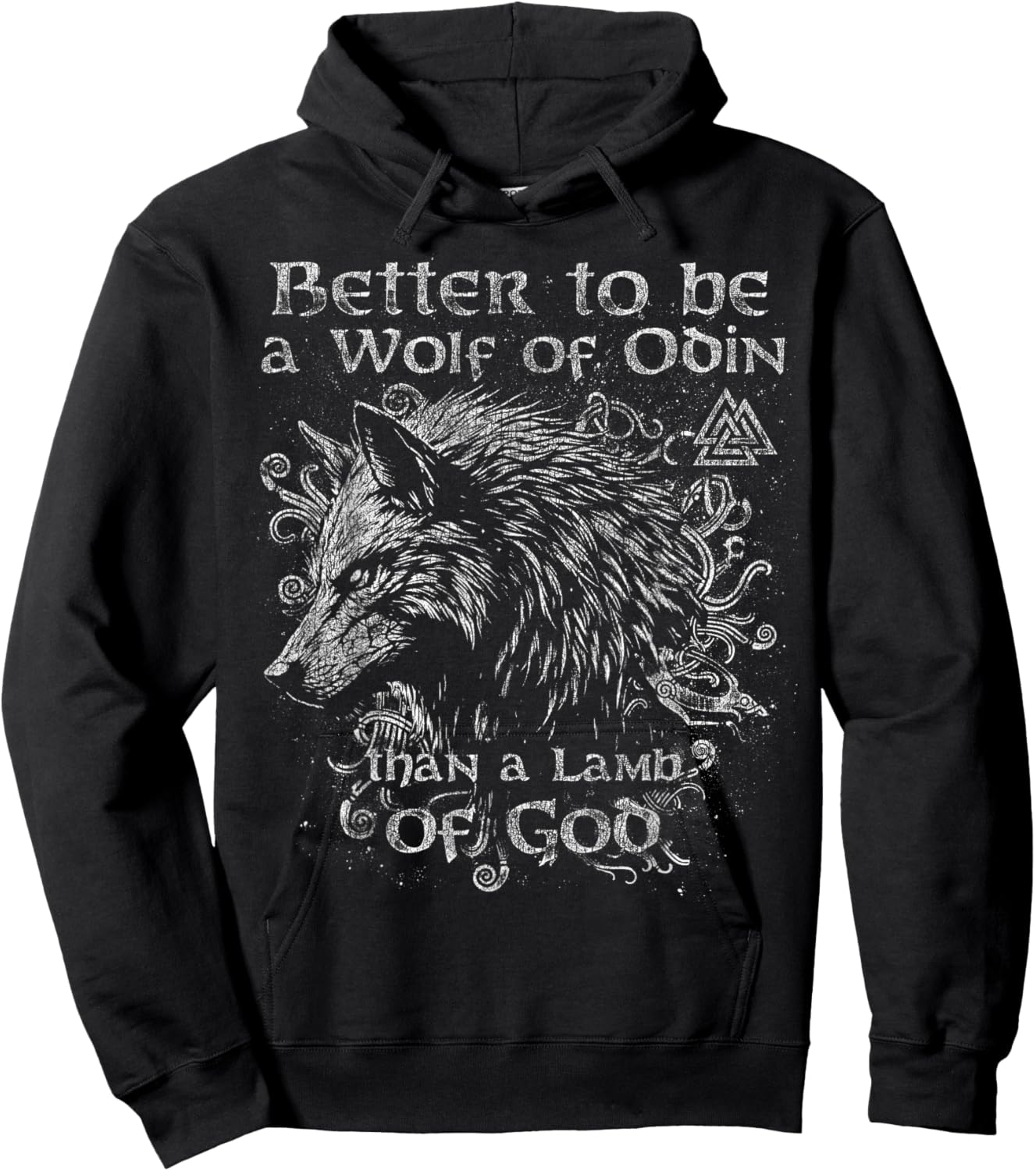 Better to be a Wolf of Odin Than a Lamb of God - Valhalla C2 Hoodie - Hoodie | Black