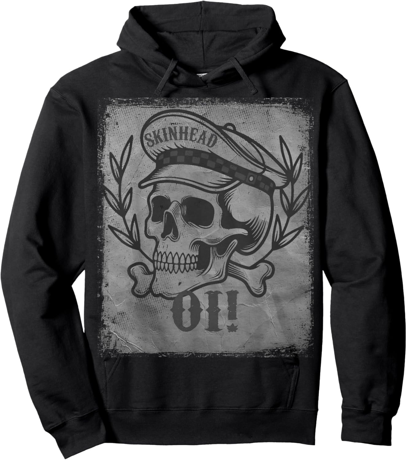 Traditional Oi Skinhead Punk-Rock Hoodie - Hoodie | Black