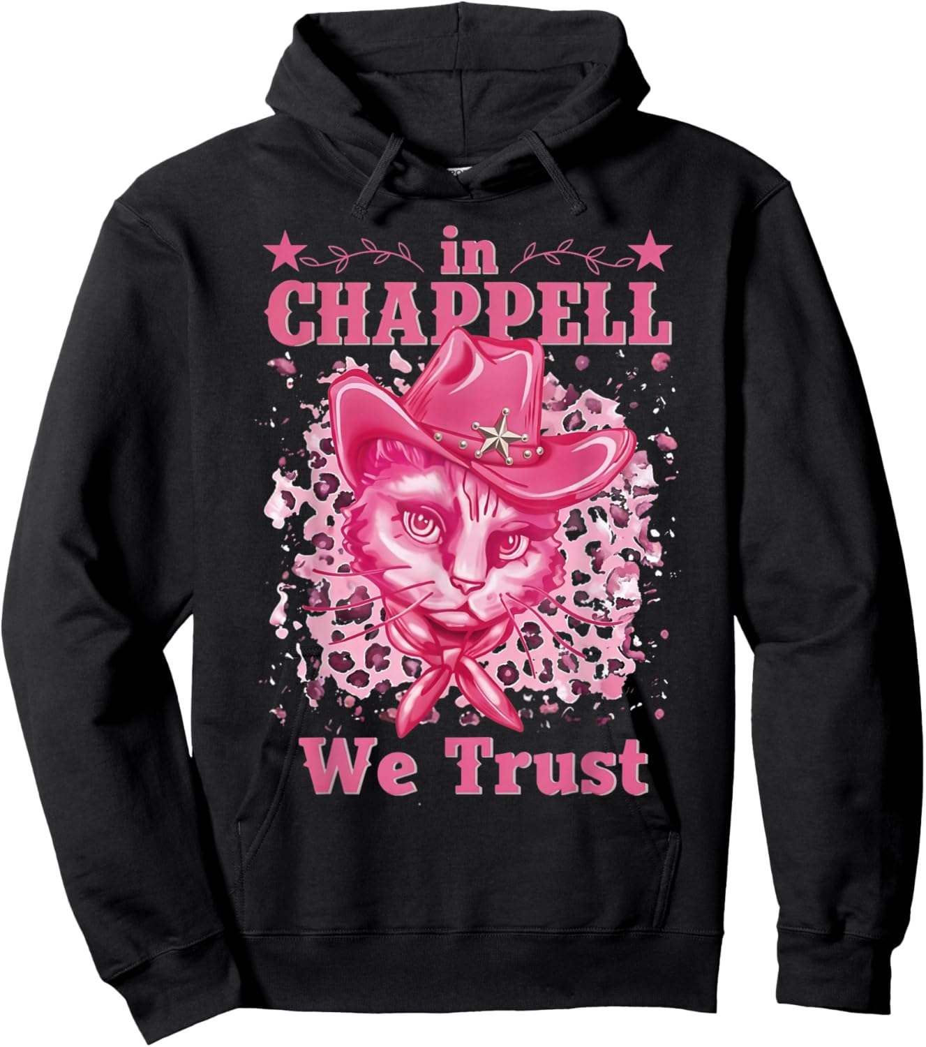 Cute in Chappell We Trust Name Retro Cat Gift Women Hoodie - Hoodie | Black