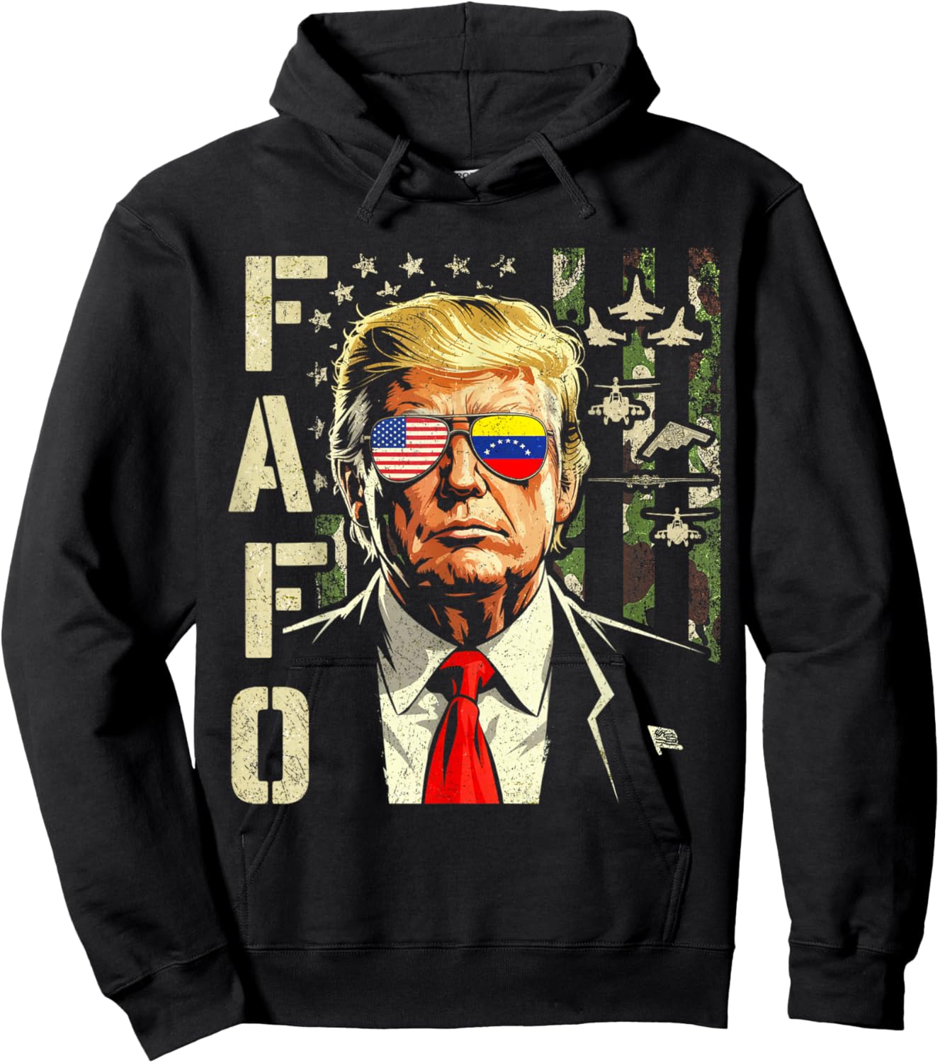 Funny Fafo Trump Fafo American USA Hoodie - Hoodie | Black