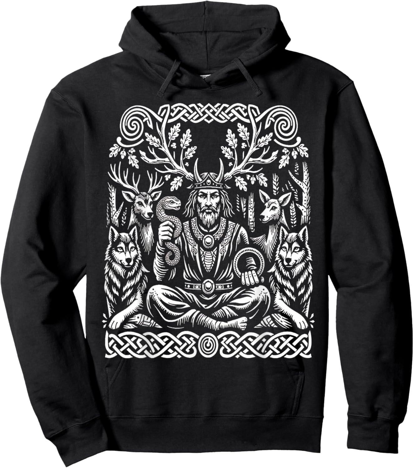 Cernunnos Celtic God of Nature and The Wild, Pagan Mythology Hoodie - Hoodie | Black