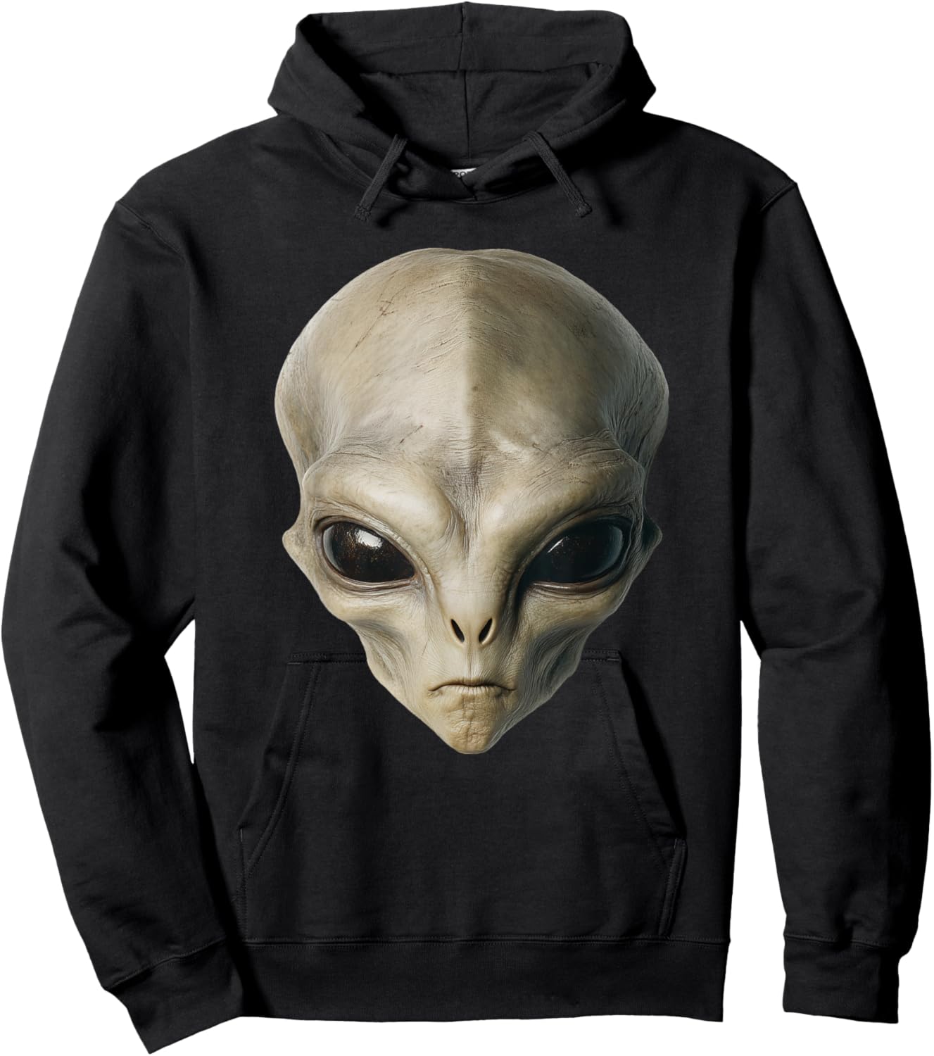 Alien Head Funny Costume Halloween Graphic Hoodie - Hoodie | Black