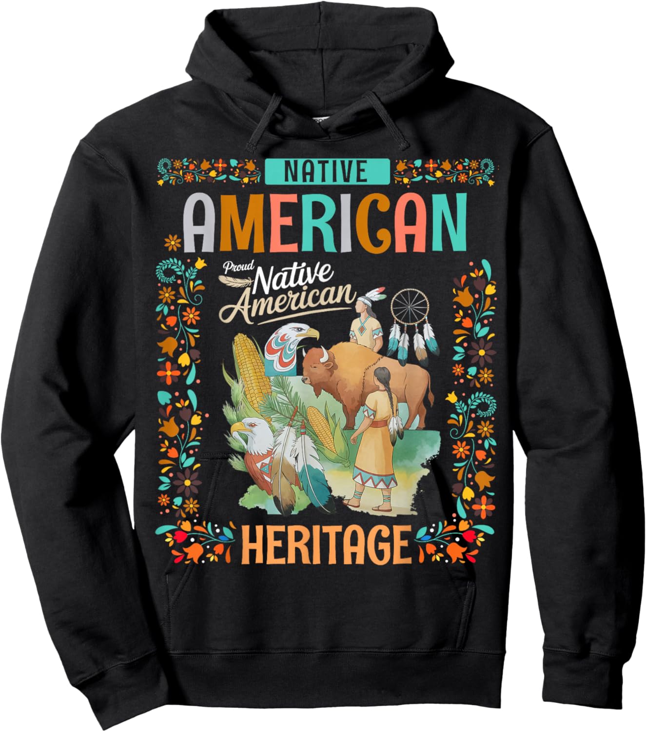 Indigenous Peoples Women Idea Native American Heritage Month Hoodie - Hoodie | Black