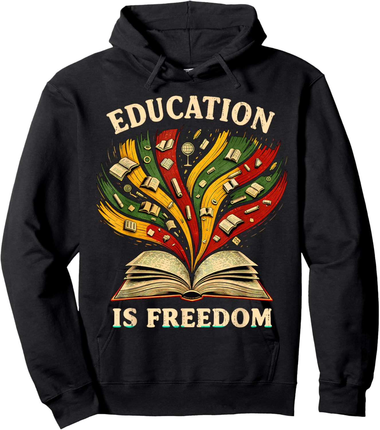 Education is Freedom Black History Teacher Melanin African Hoodie - Hoodie | Black
