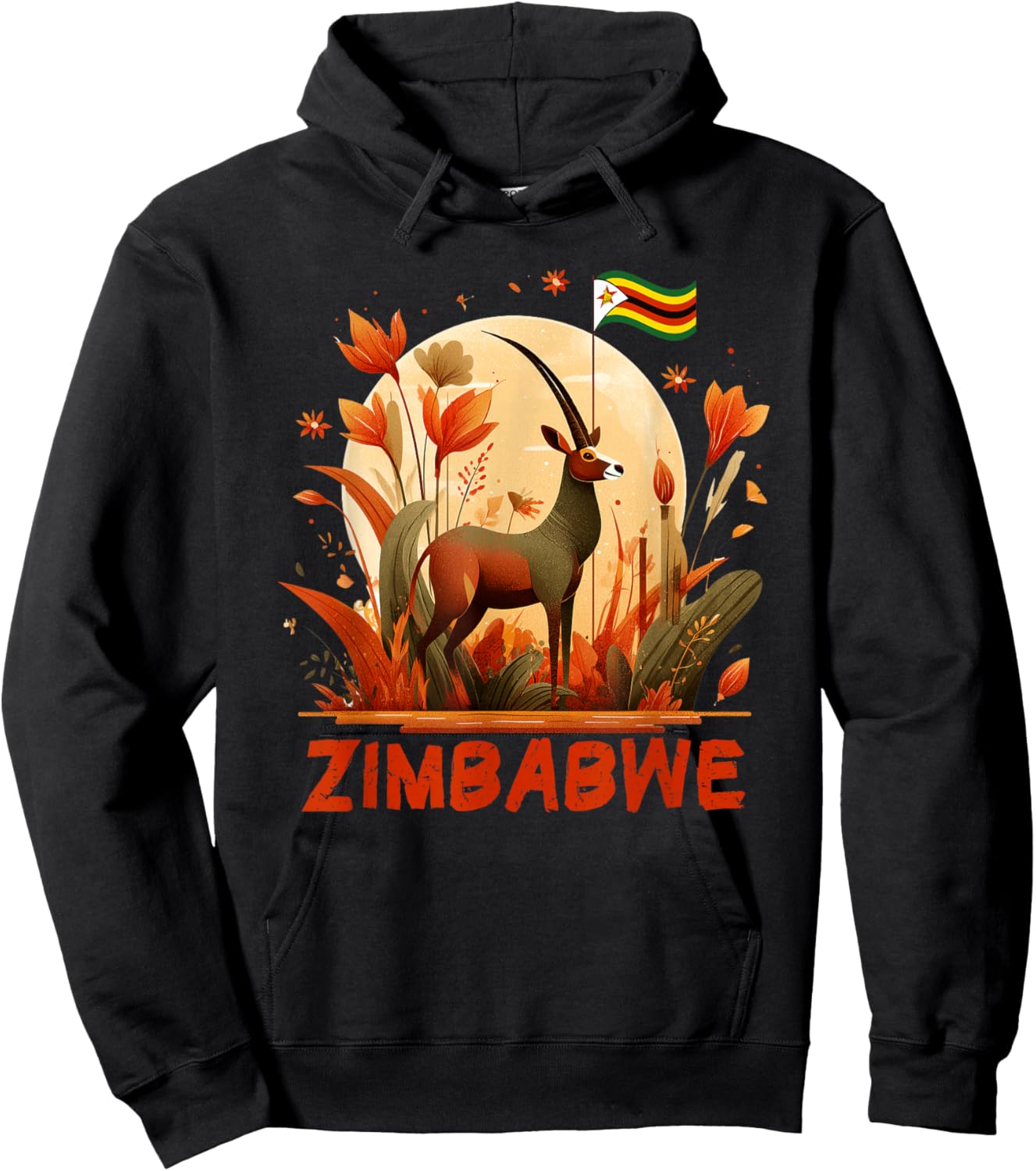 Cool Zimbabwean Gazelle Costume for Zimbabwe Lovers Hoodie - Hoodie | Black