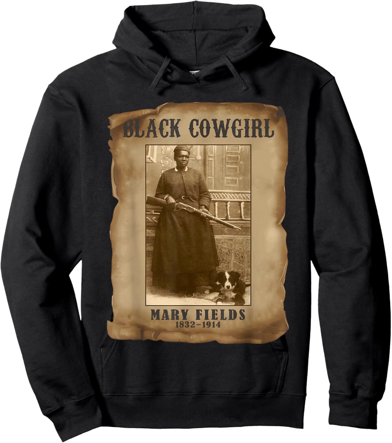 Black Cowgirl Mary Fields Western Cowboy Black History Hoodie - Hoodie | Black