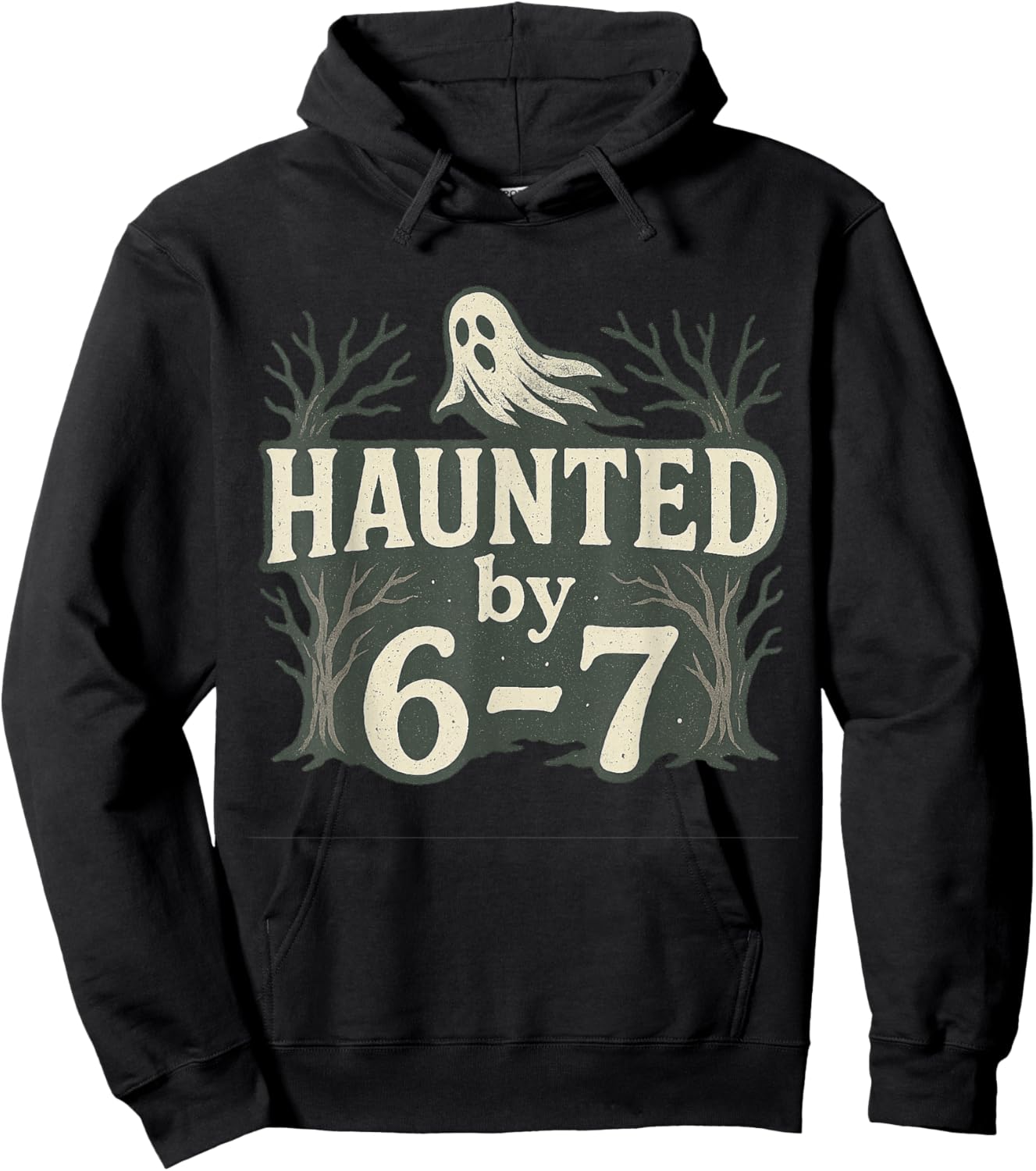 67 Meme Halloween Haunted Ghost - Six Seven Gen Alpha Z Hoodie - Hoodie | Black