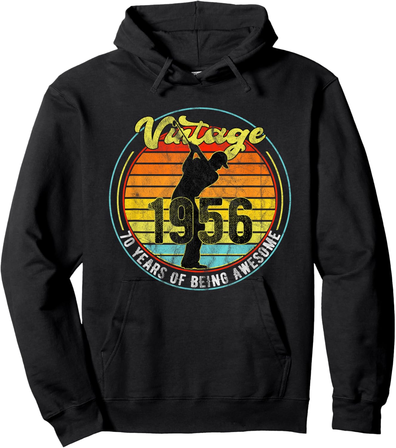 70 Year Old Vintage Golf Golfer 1956 70th Birthday Hoodie - Hoodie | Black