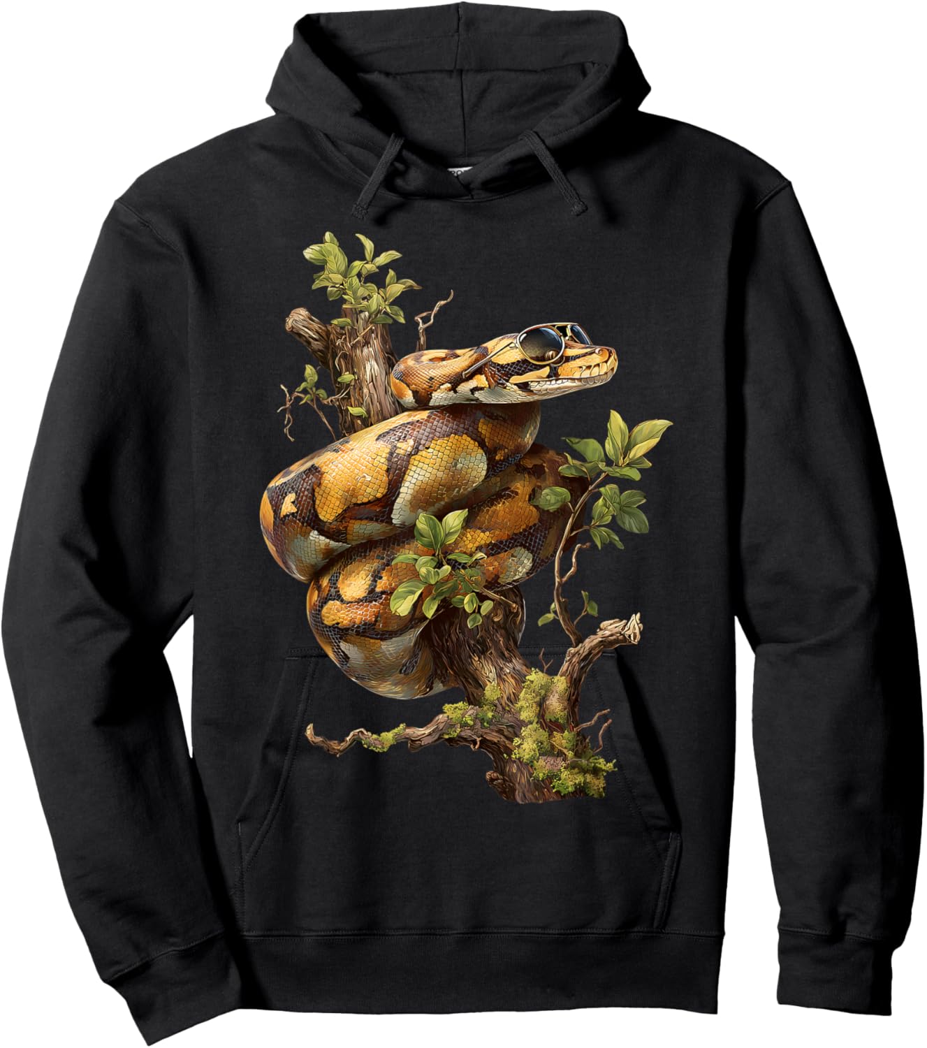 Ball Python Sunglasses Reptile Keeper Snake Owner Enthusiast Hoodie - Hoodie | Black